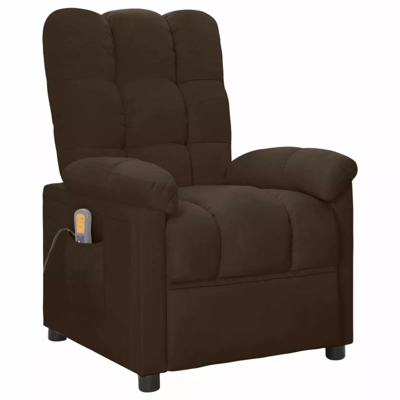 Suzicca Massage Recliner Dark Brown Fabric Remote Control ammoon