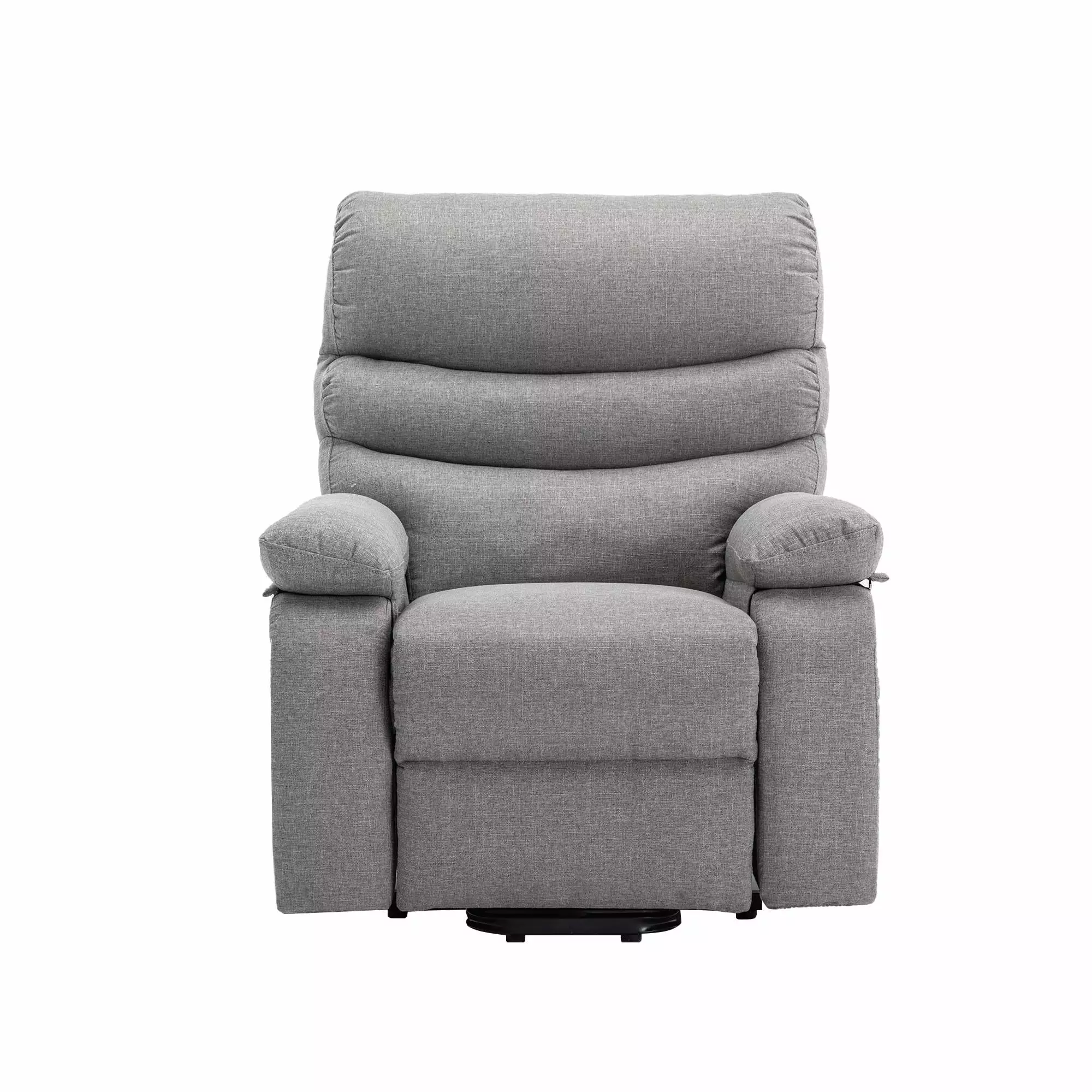 CCCCCAOLI Gray Linen Power Lift Recliner Chair Heating, Massage, and USB Charging