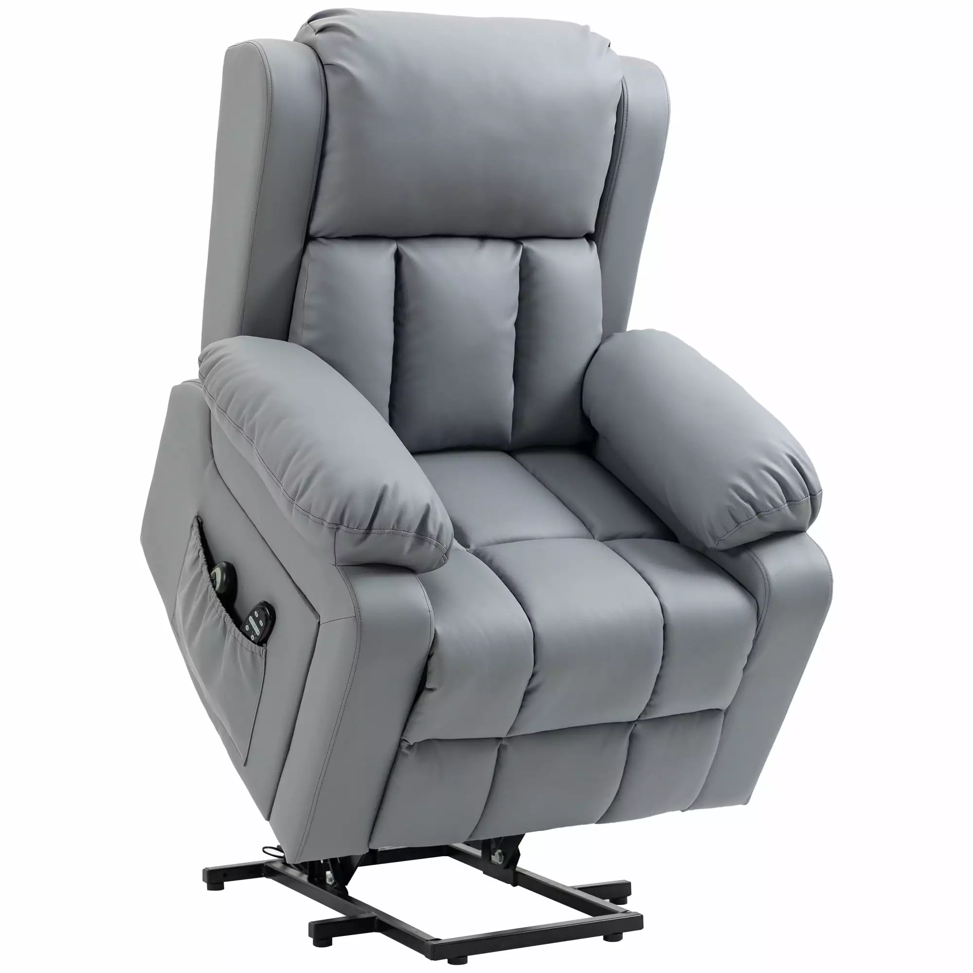 DeeHome Electric Power Lift Recliner Chair Vibration Massage and Heating Gray