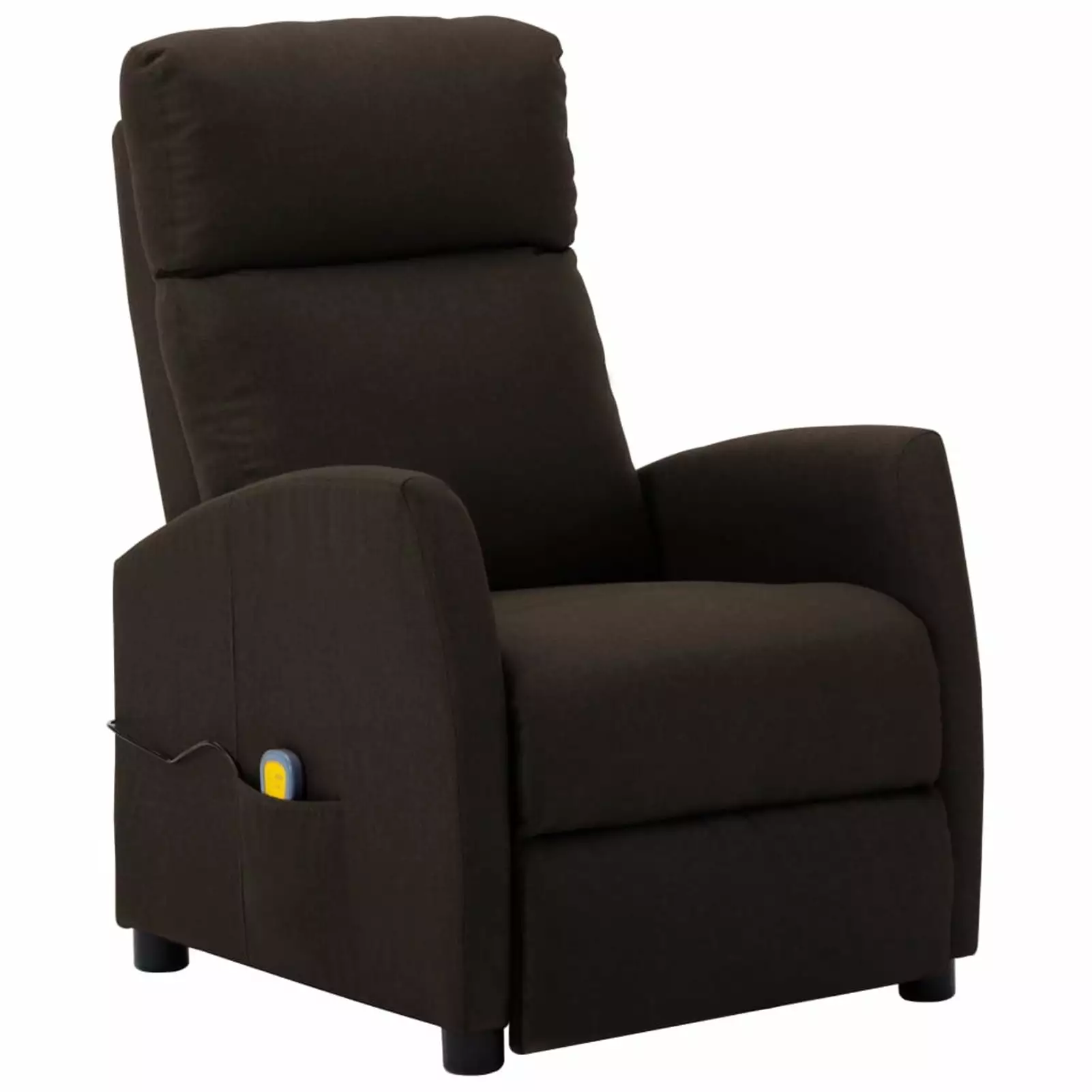 Massage Recliner Dark Brown Fabric Home Theater Seating Htovila