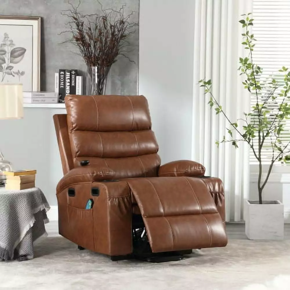 Large Electric Power Lift Recliner Chair 8-Point Massage and Lumbar Heat Elderly Hypeshops