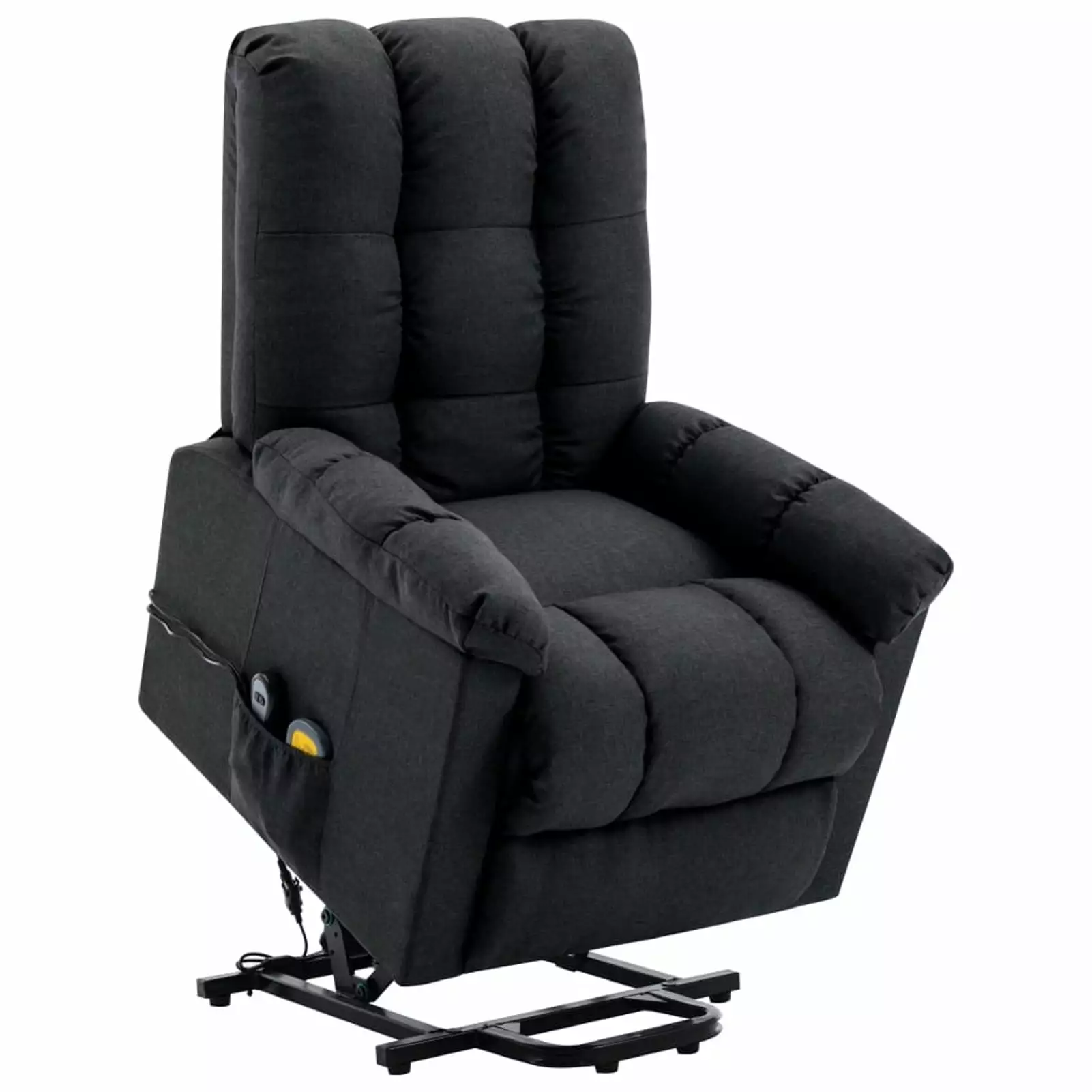 Moobody Adjustable Lift Massage Recliner Chair Dark Gray Fabric Elderly