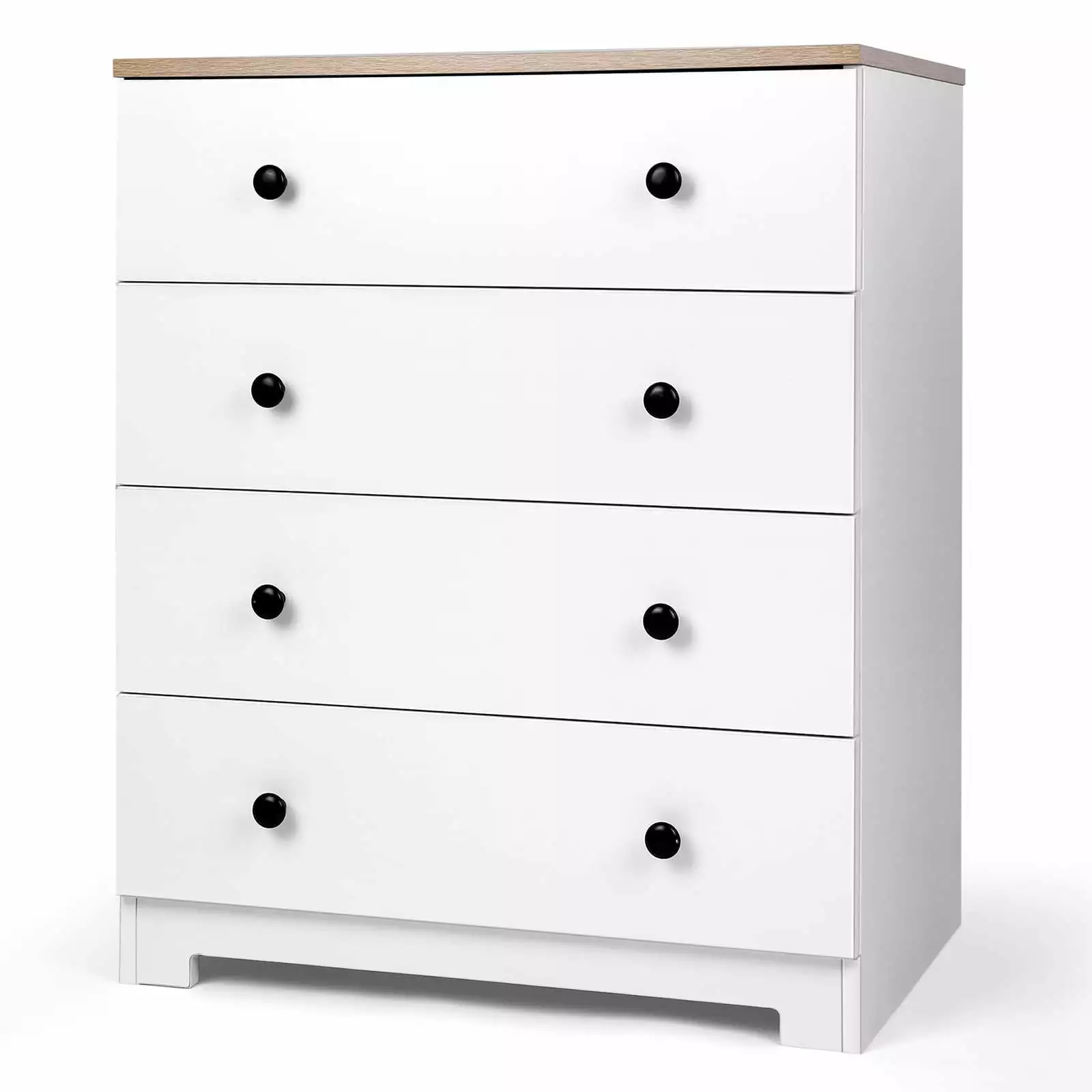 RichYa 4 Drawer Dresser Bedroom White Clothes Storage Chest Drawers