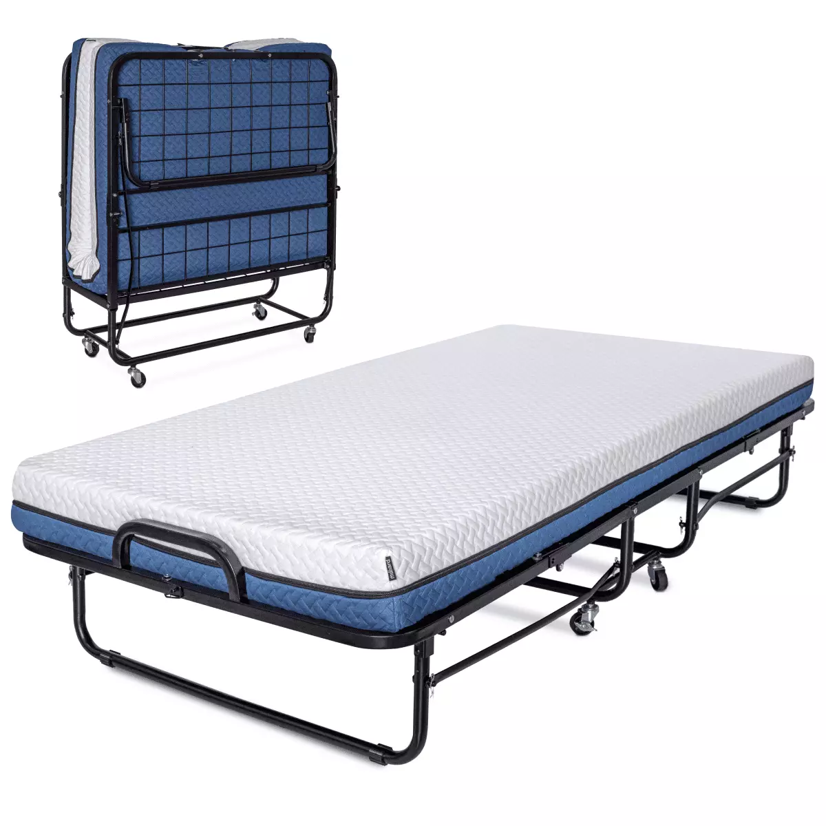 Milliard Signature Premier Diplomat Folding Bed Memory Foam Mattress - Twin Size 75 x 38