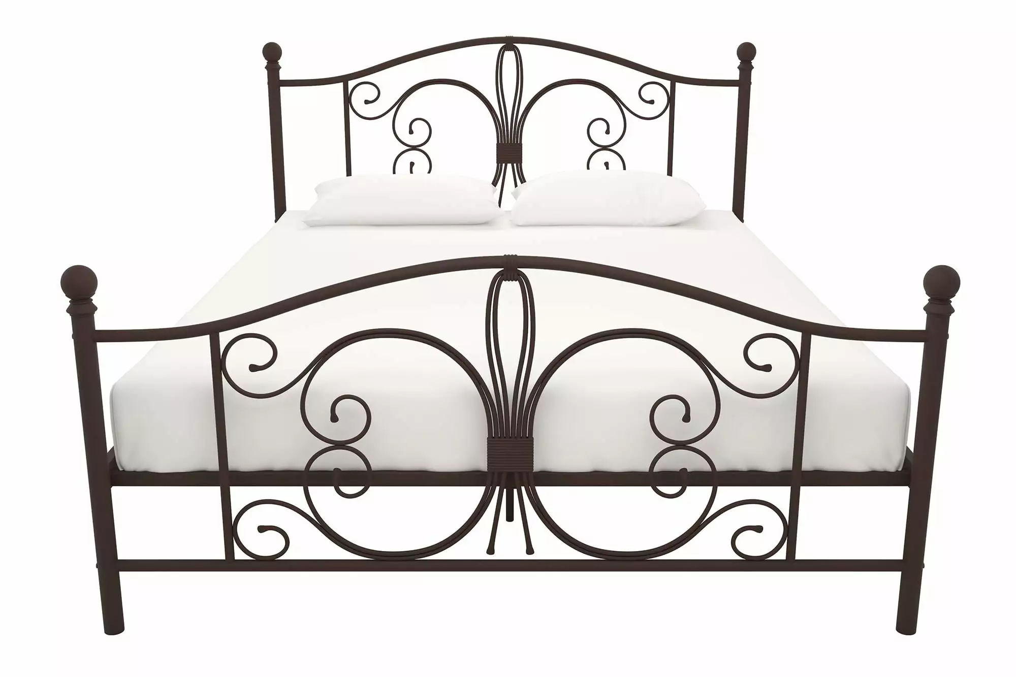 DHP Bombay Metal Platform Bed Frame Headboard Bronze Queen Size