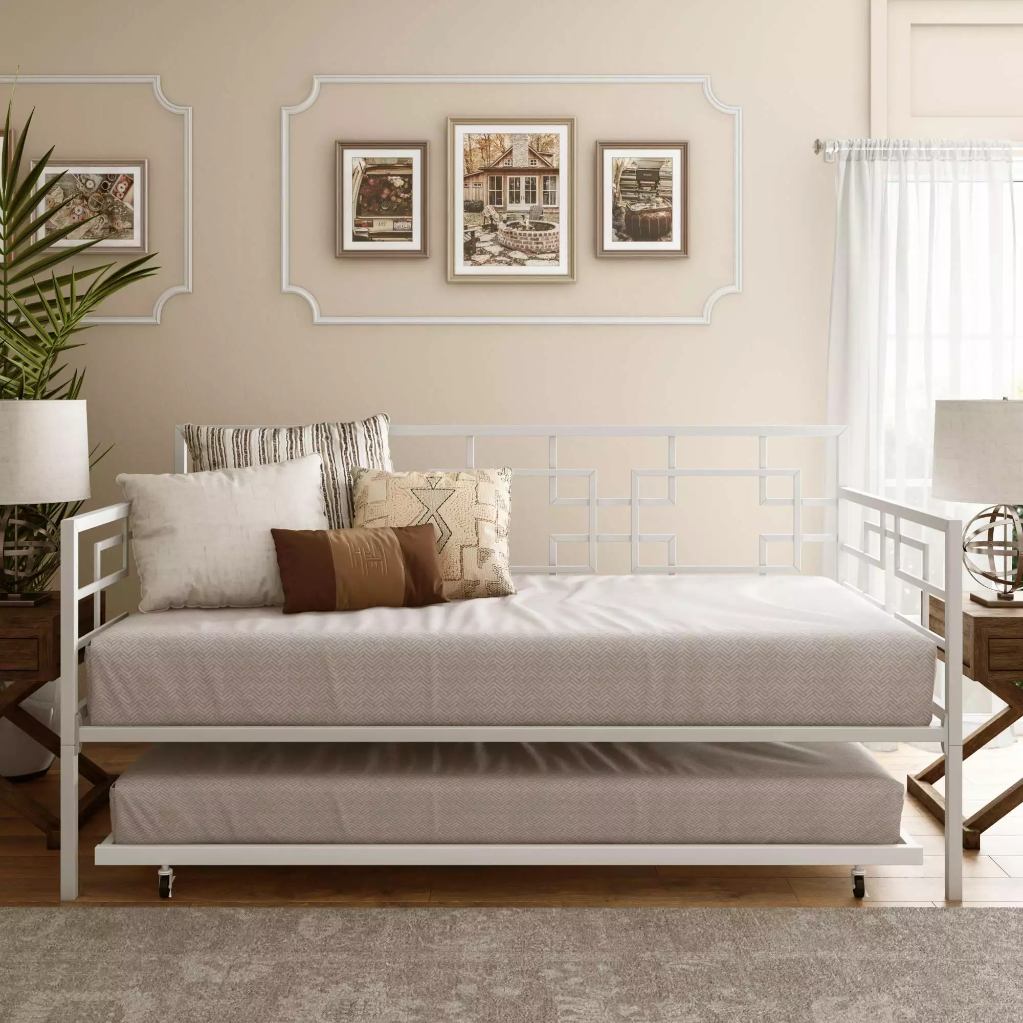 Better Homes & Gardens Twin Daybed Twin Trundle Off White Metal - Stylish Daybed