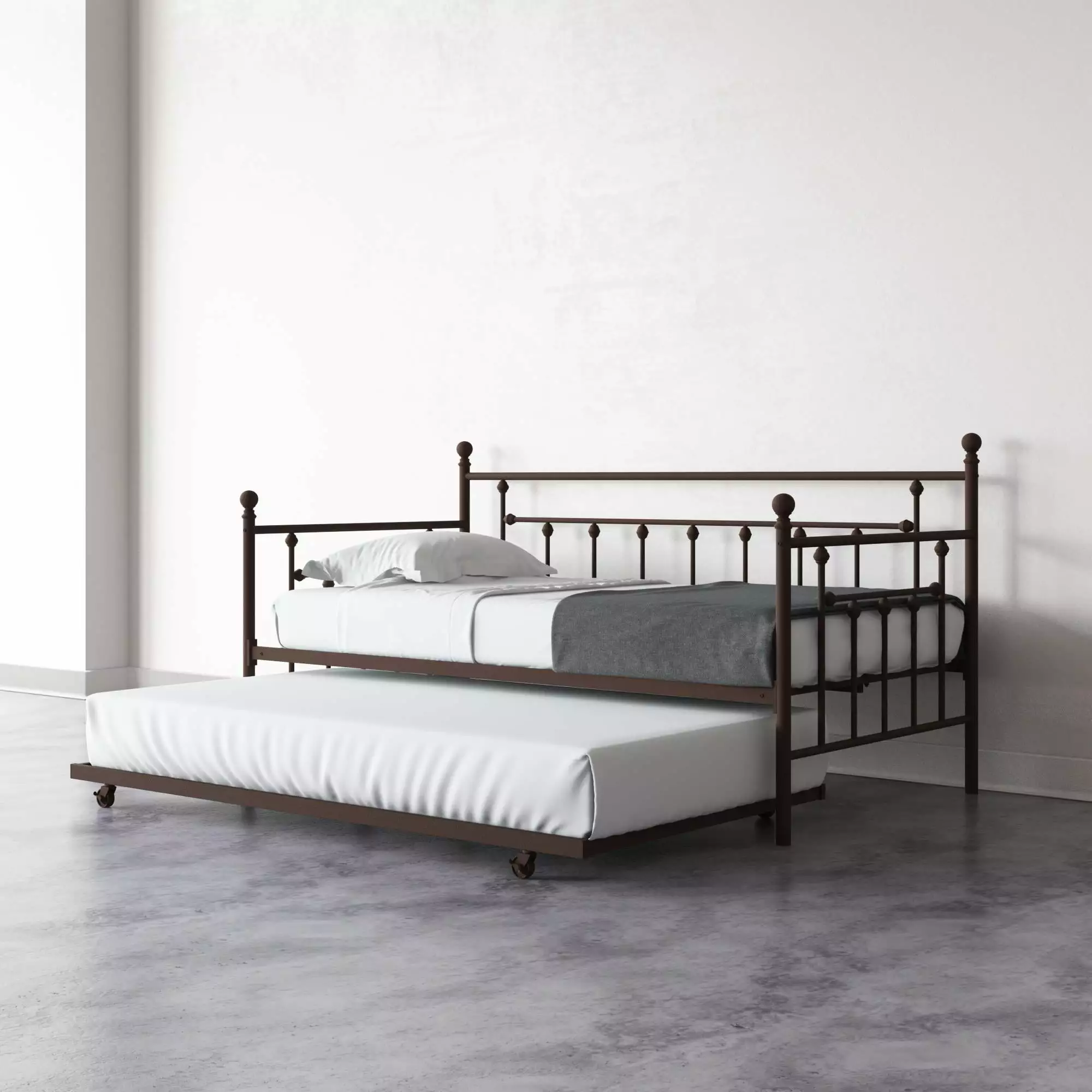 DHP Manila Metal Daybed and Trundle Bronze - Twin Size Daybed Guest Room