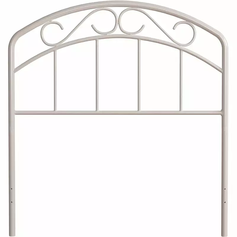 Hillsdale Furniture Jolie Arched Scroll Metal Twin Headboard Textured White