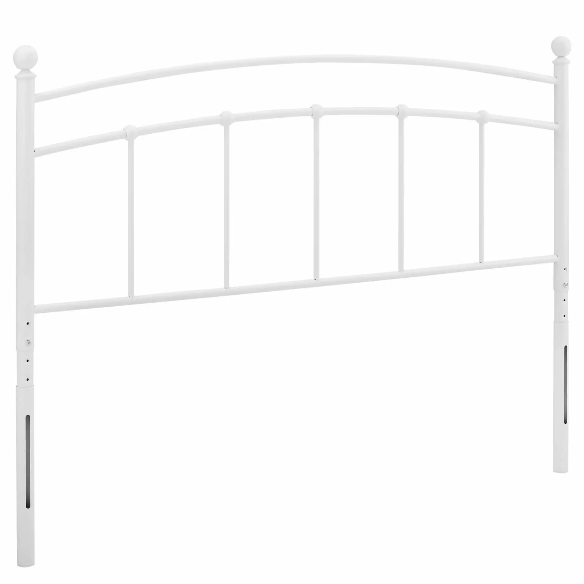 Modway Abigail Modern Farmhouse Full Metal Spindle Headboard White