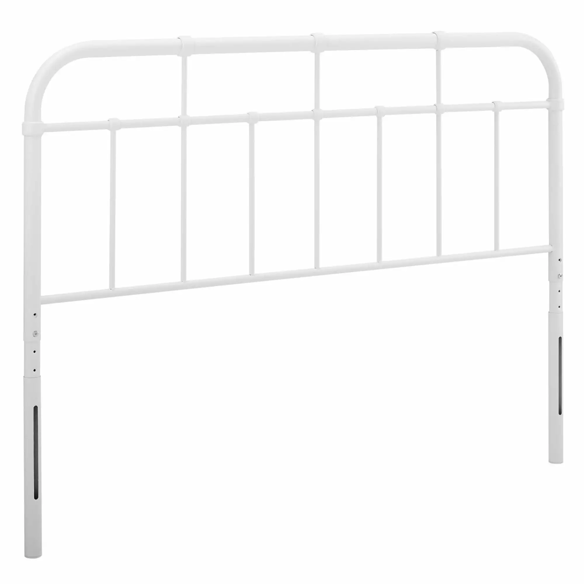 Modway Alessia Modern Farmhouse King Metal Spindle Headboard White