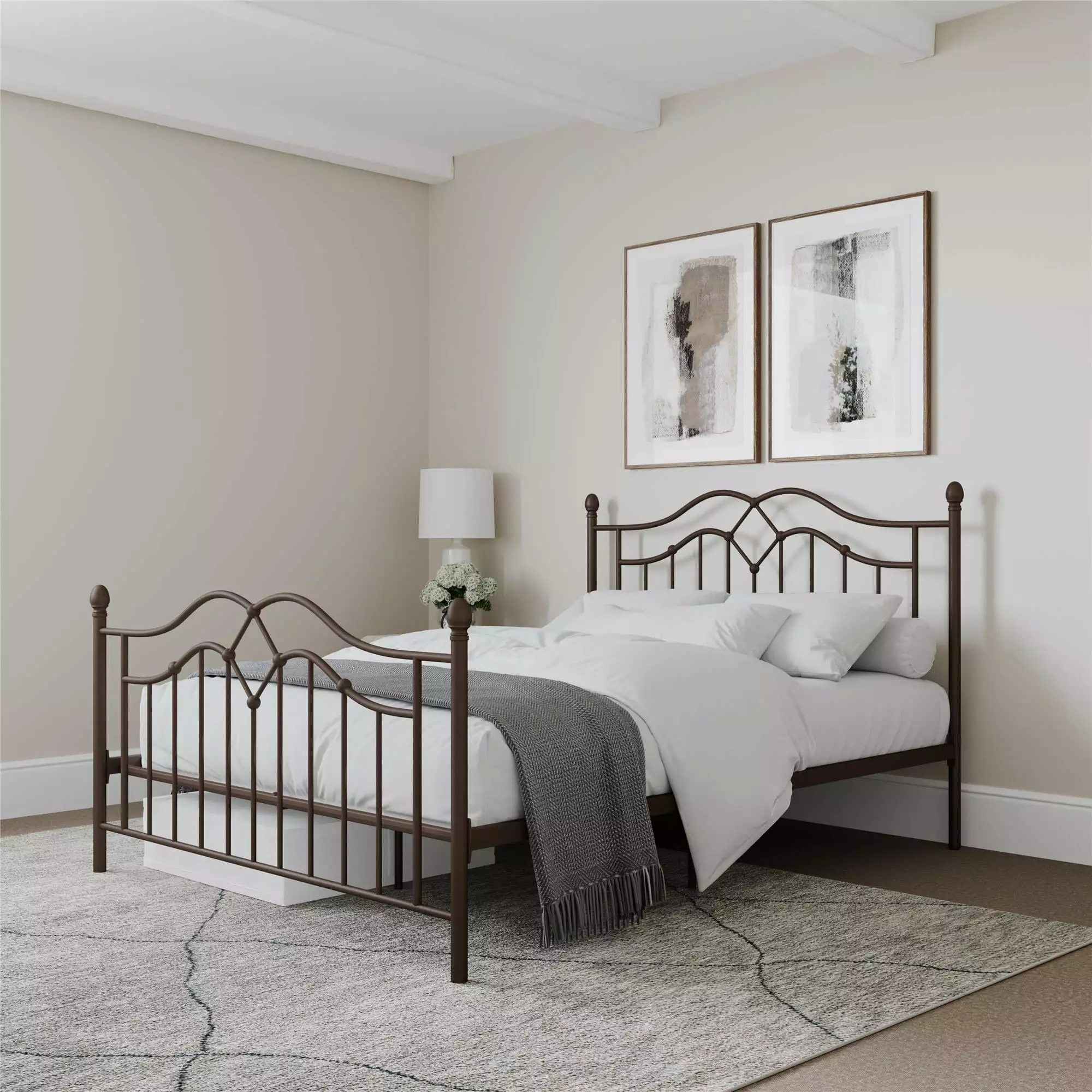 DHP Tokyo Full Size Bronze Metal Platform Bed Frame
