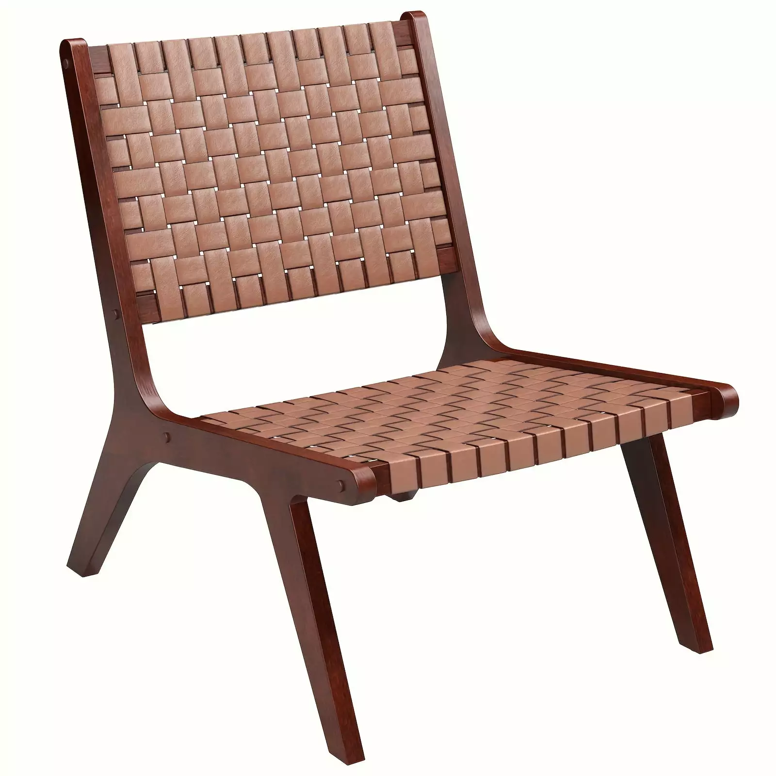 Woven Mid Century Modern Accent Chair High Back Patio Lounge Recliner Unbrended
