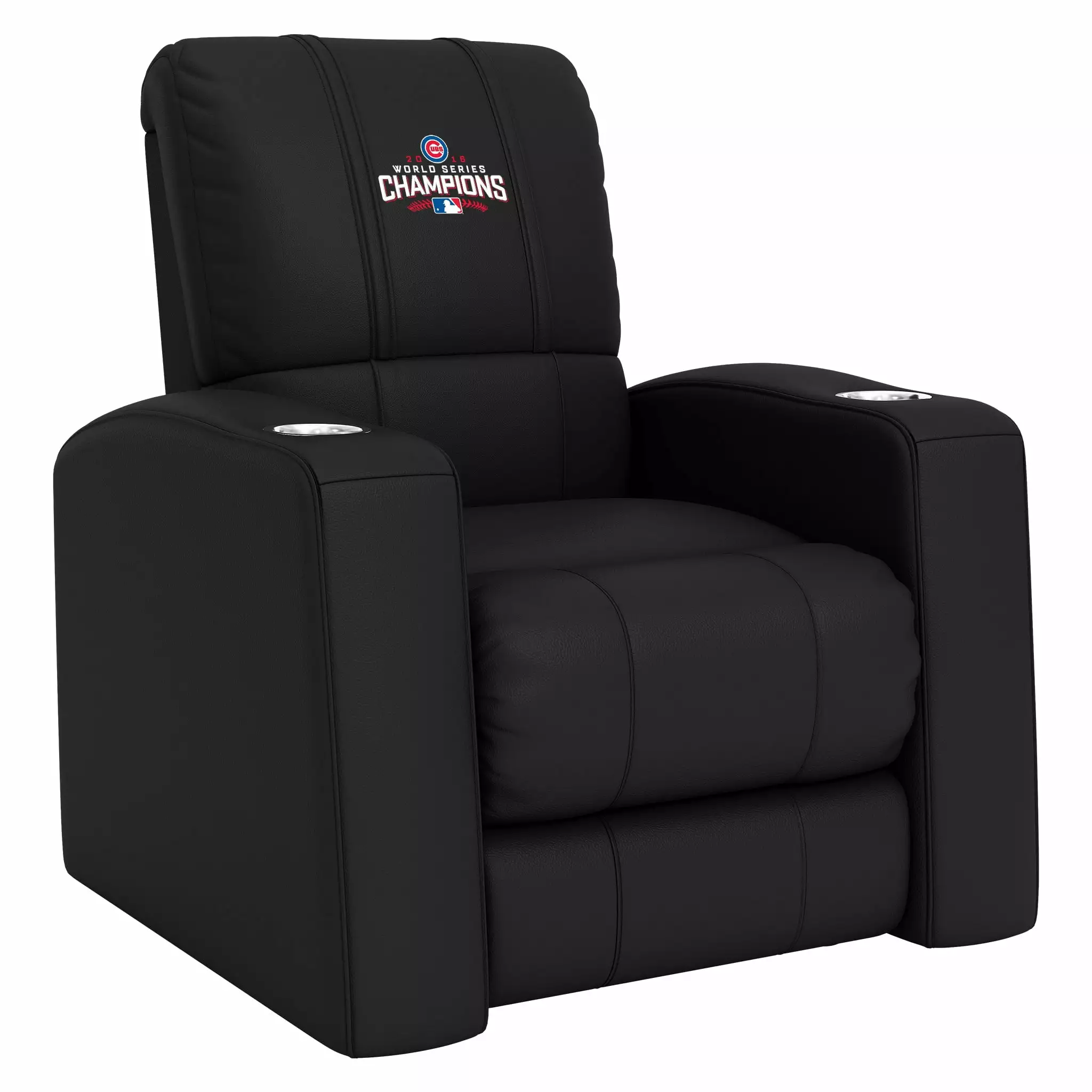 DreamSeat Relax Black Recliner Embroidered 2016 Chicago Cubs World Series Logo