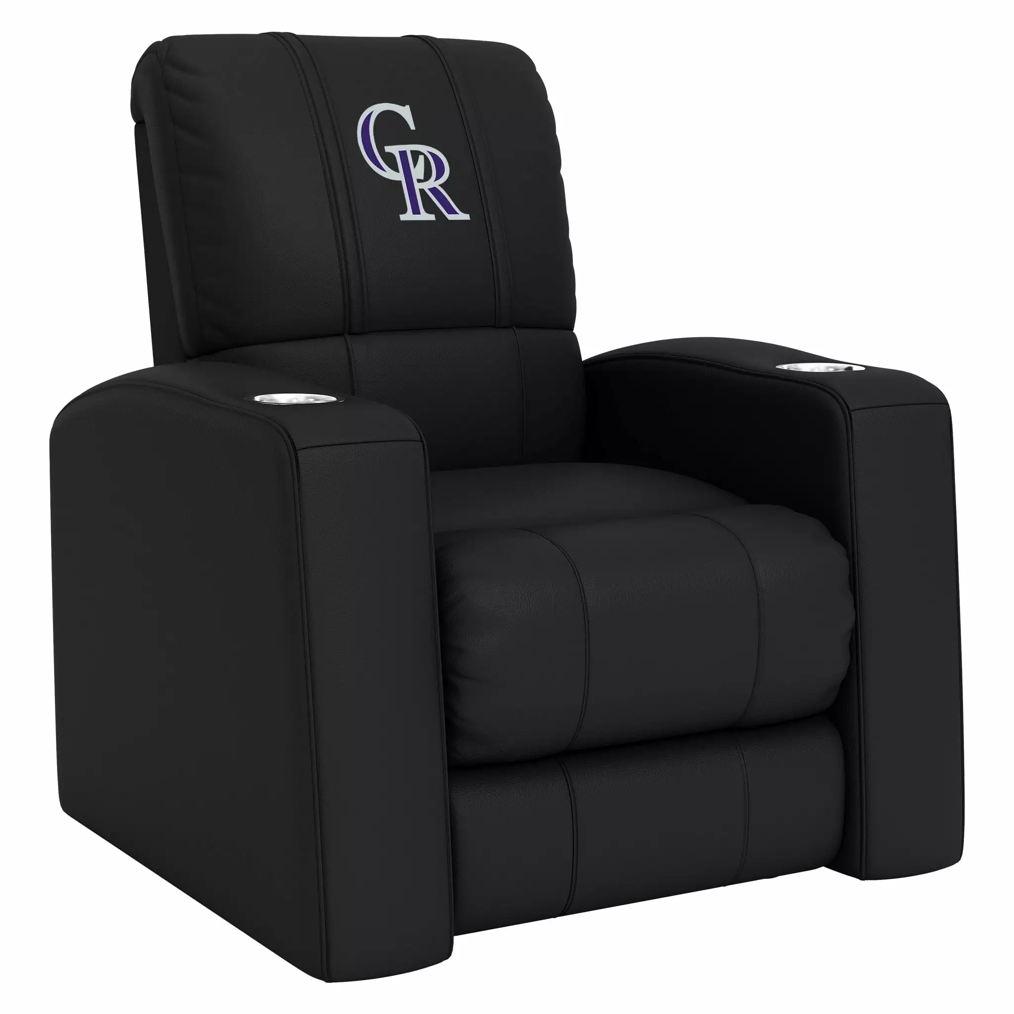 DreamSeat Relax Black Recliner Embroidered Colorado Rockies Secondary Logo