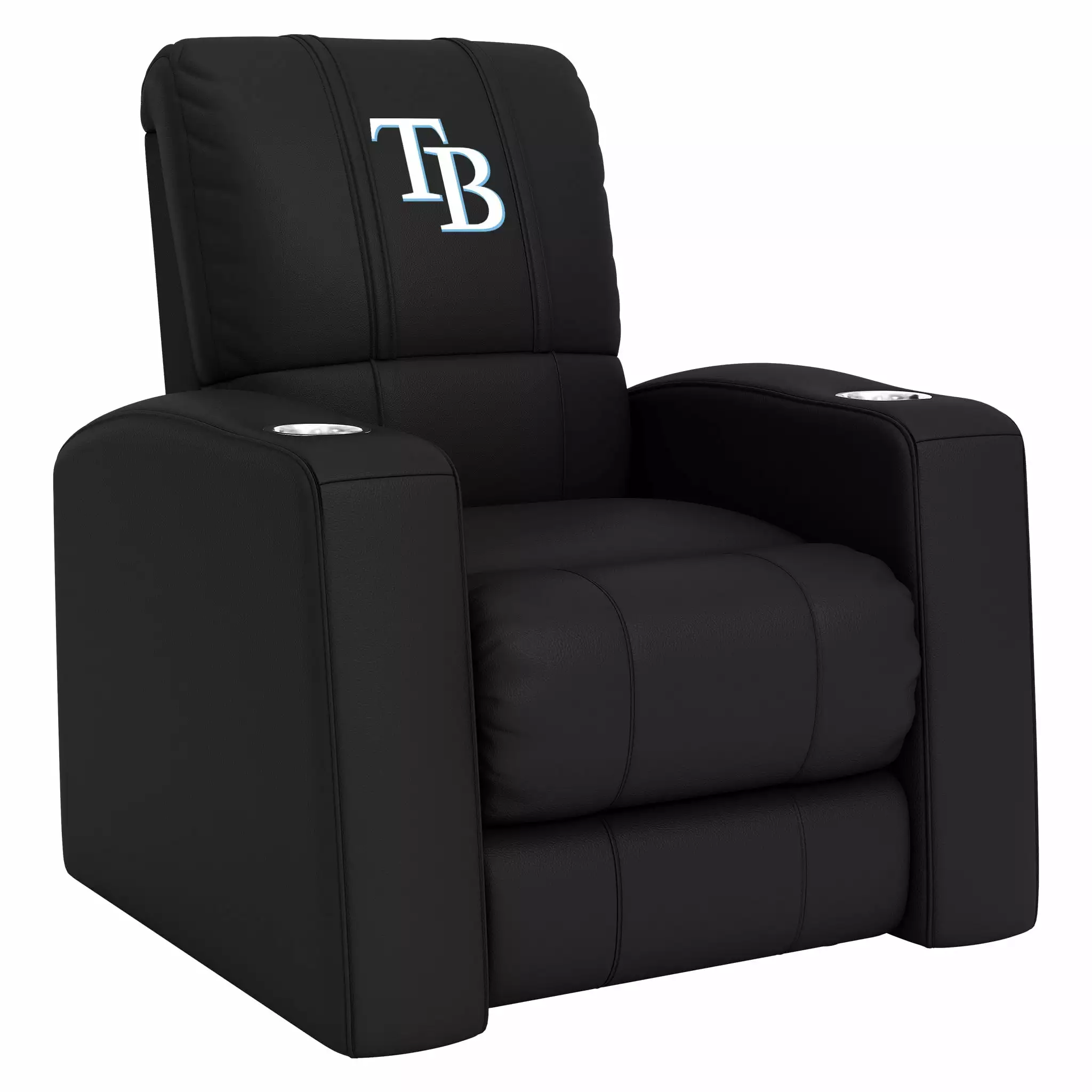 DreamSeat Relax Black Recliner Embroidered Tampa Bay Rays Secondary Logo
