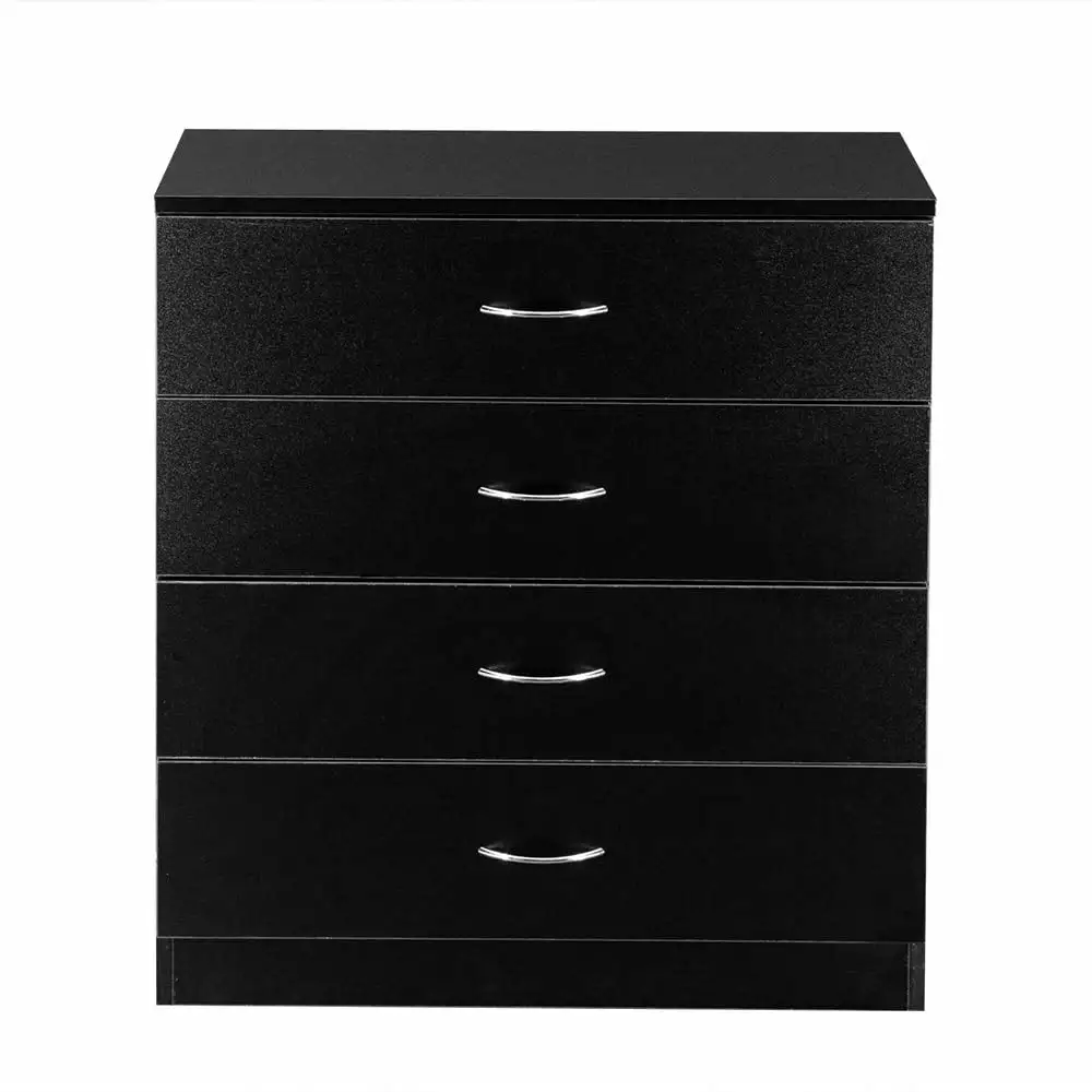 Black 4 Drawer Dresser Heavy Duty Modern Wood Dresser Bedroom Closet Best Home