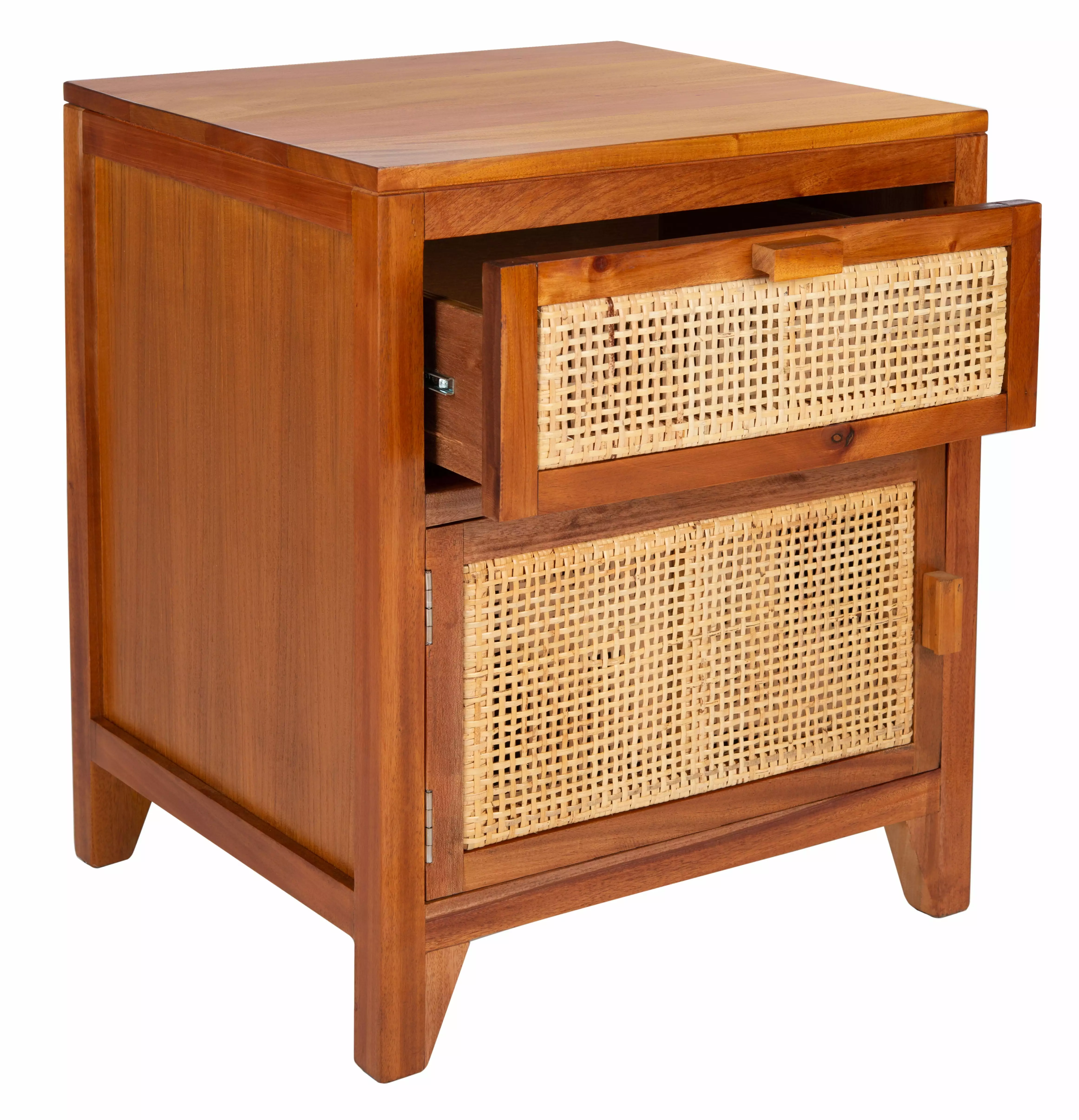 SAFAVIEH Devon Modern 1 Drawer 1 Door Nightstand Natural