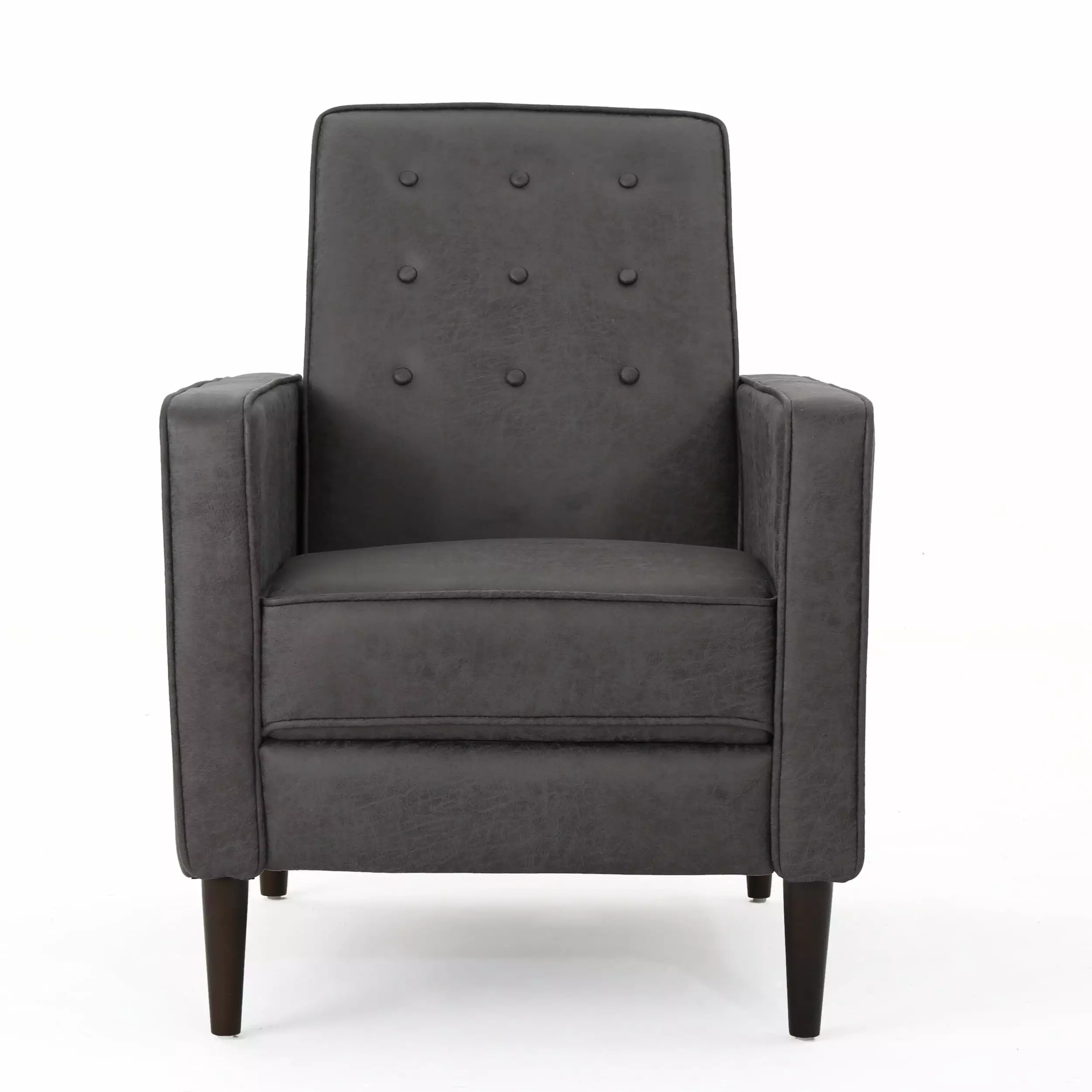 Mason Mid Century Modern Microfiber Recliner Chair Slate GDFSTUDIO