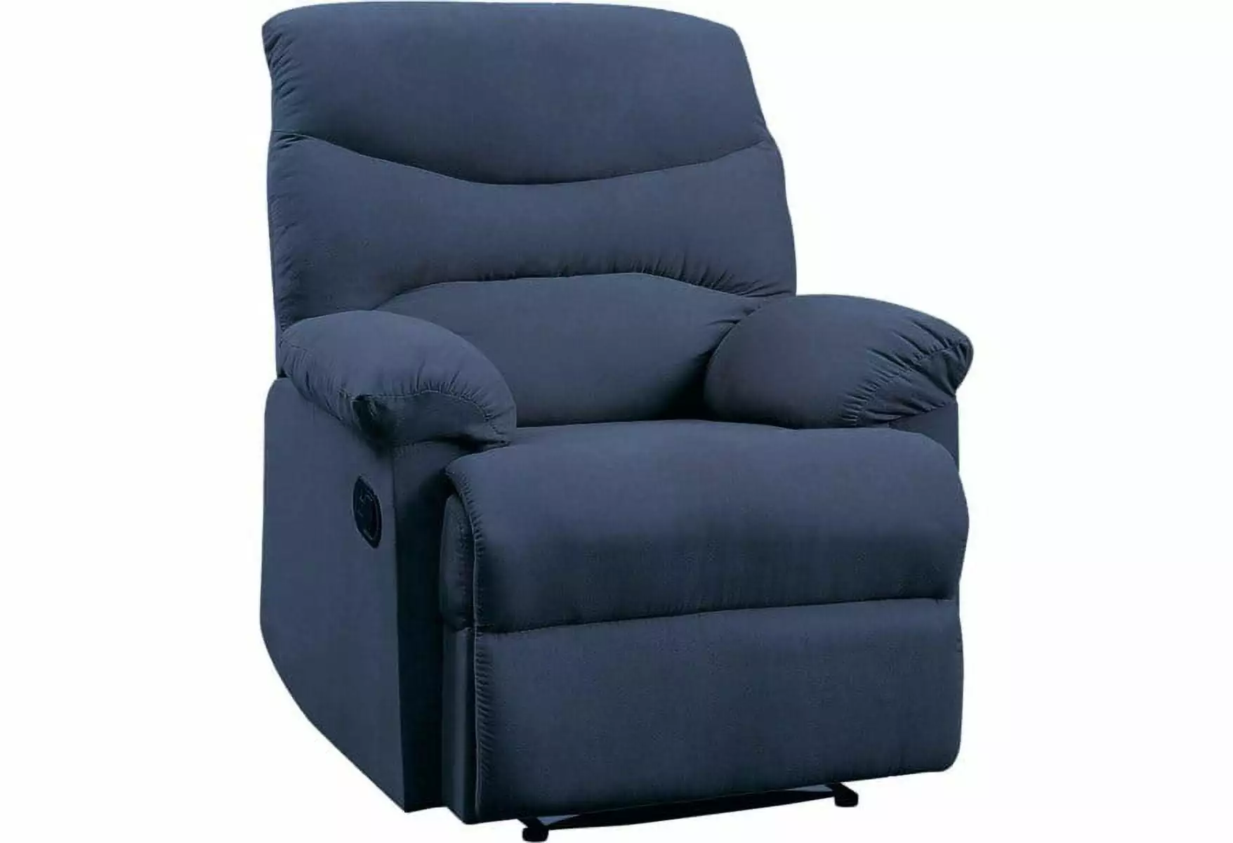 Homiyad Recliner Motion Chair Blue Woven Fabric Modern Living Room