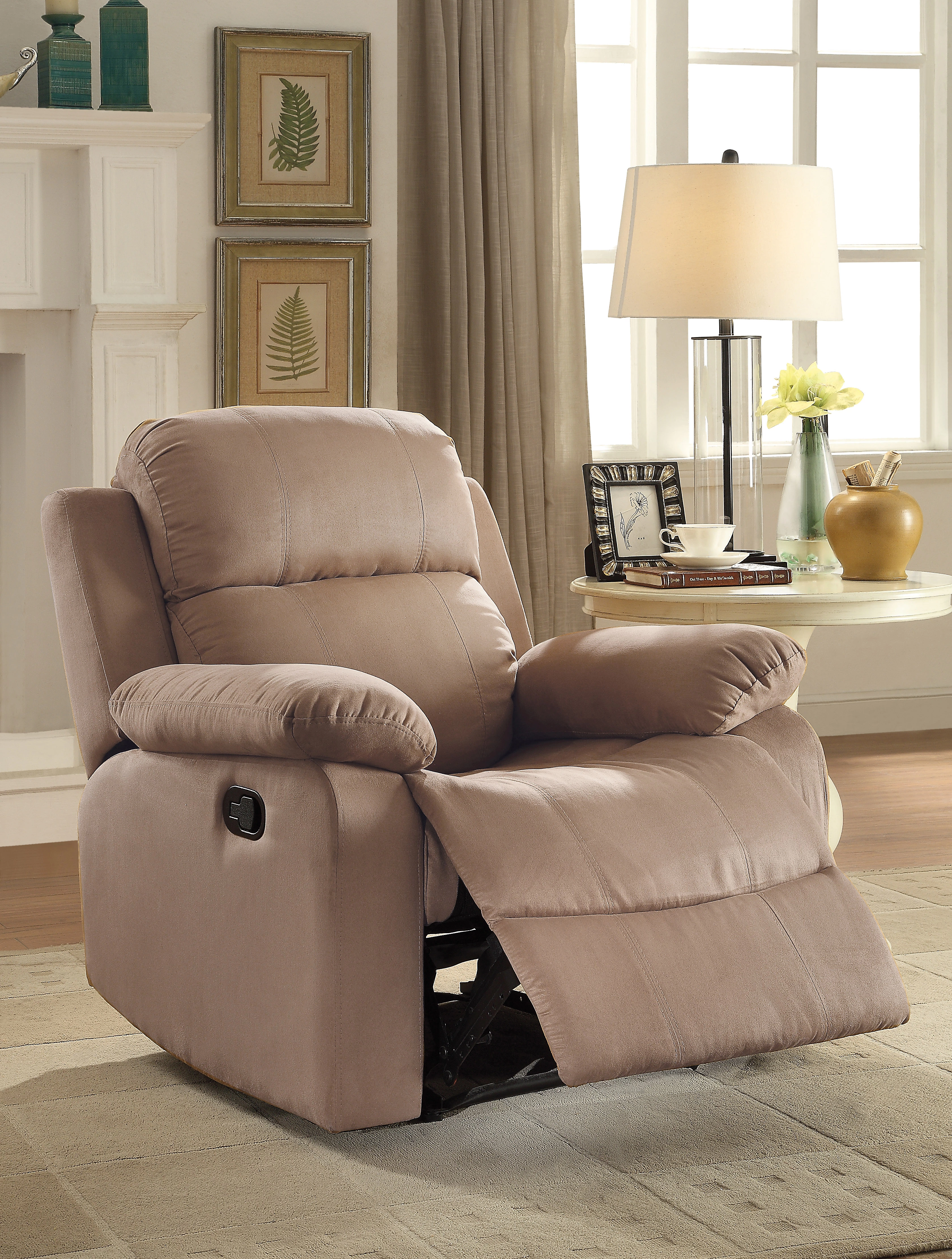 CoSoTower Recliner Brown Microfiber Motion Function 59468