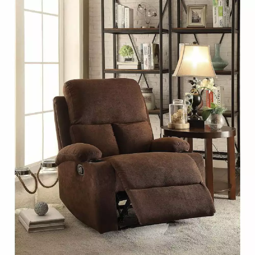 CoSoTower Recliner Chocolate Velvet 59547 Motion Recliner