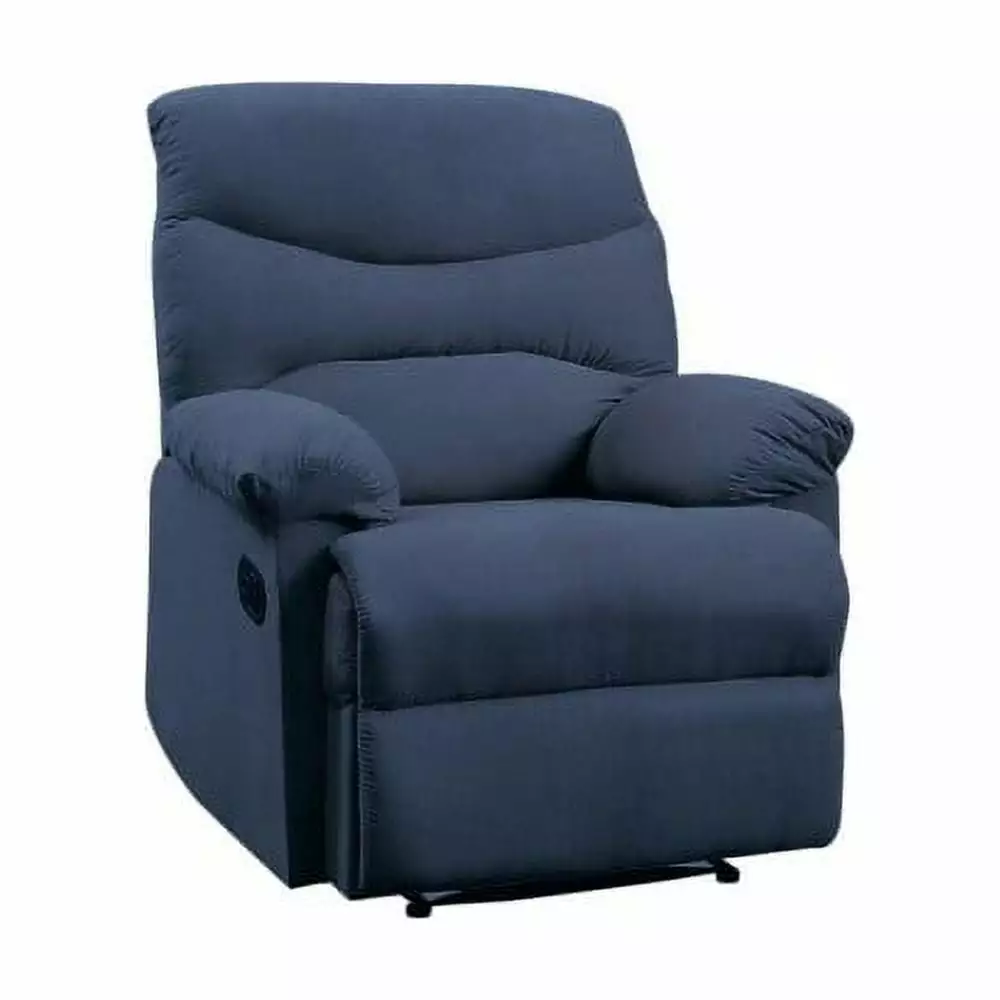 Goldmeet ACME Arcadia Recliner Motion Blue Woven Fabric 00700 Ergonomic Living Room Chair