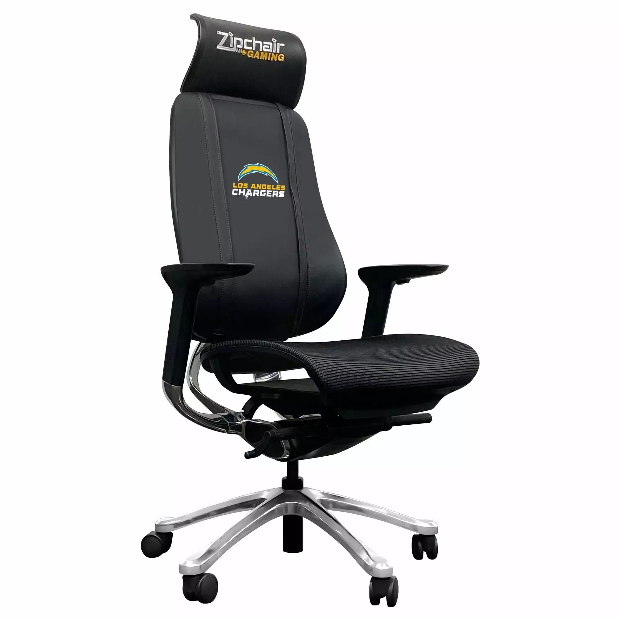 Los Angeles Chargers Secondary Logo PhantomX Mesh Gaming Chair Zipper System DreamSeat