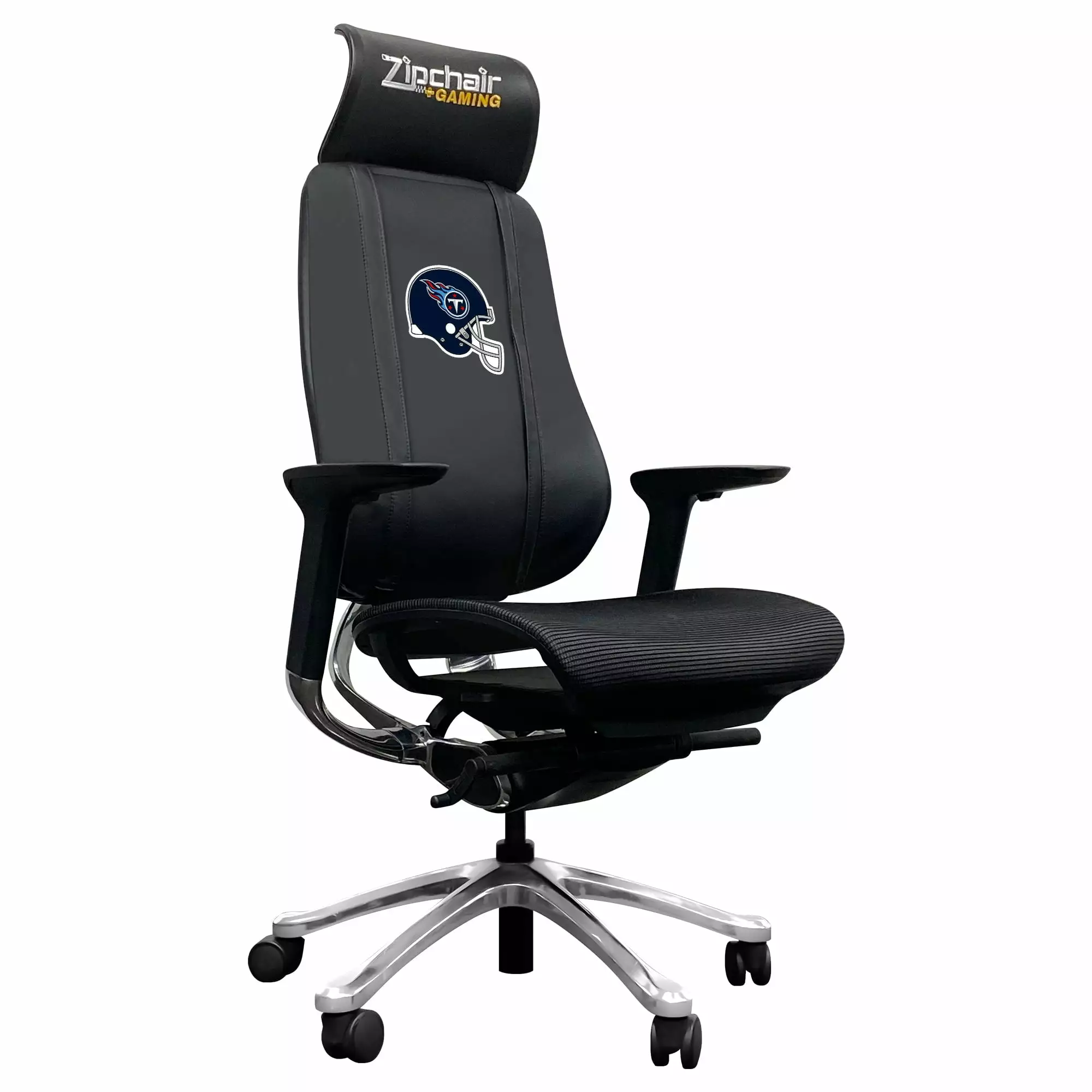 Tennessee Titans Helmet Logo PhantomX Mesh Gaming Chair Zipper System DreamSeat