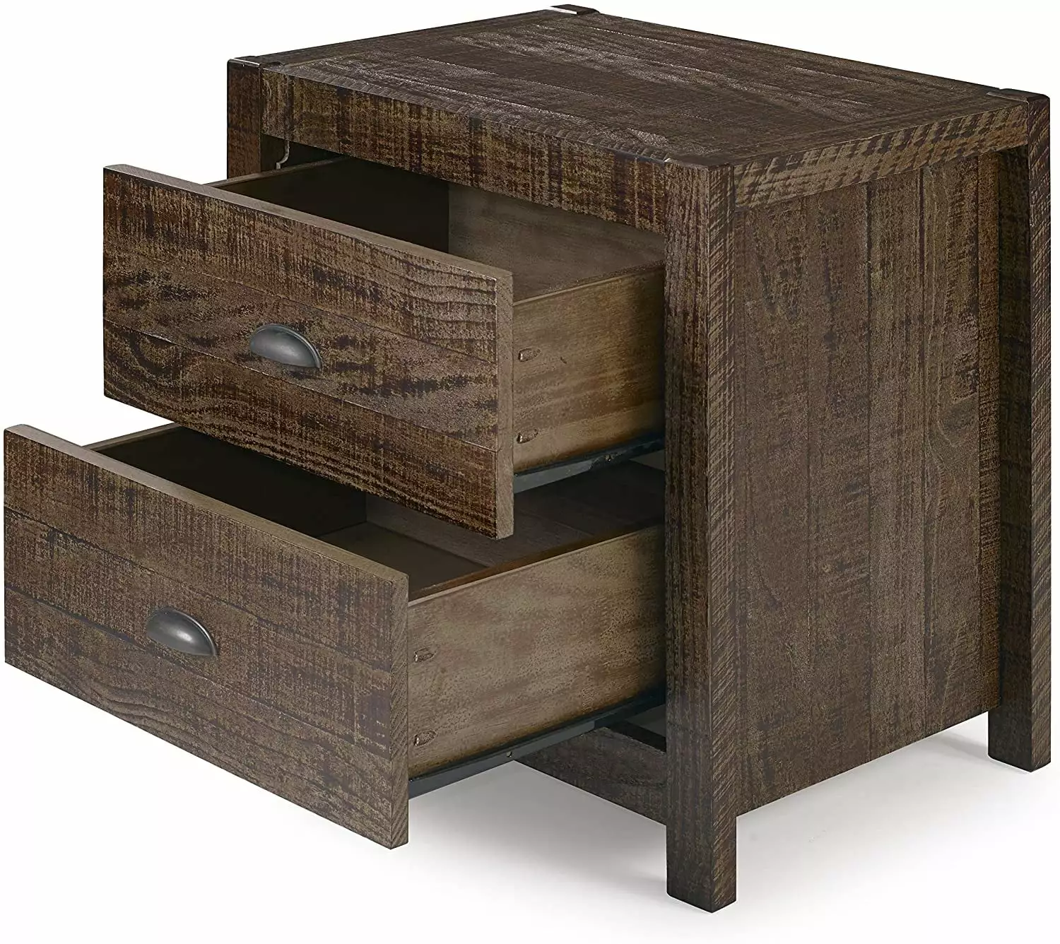 Yes4wood Solid Wood Night Stand Bedside Table Drawers Living Room and Bedroom