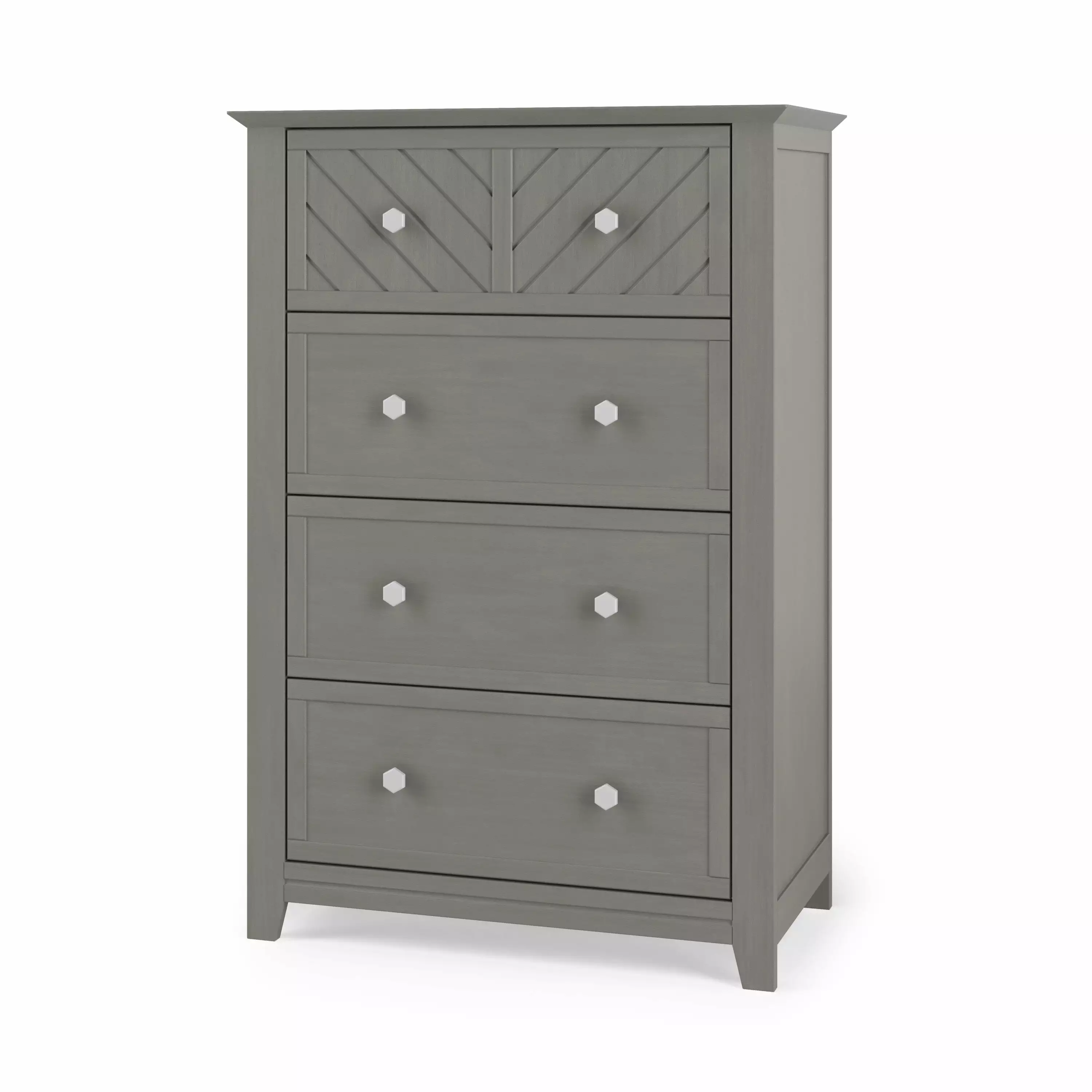 Child Craft 4-Drawer Chest Atwood Lunar Gray Kids Bedroom Storage Furniture