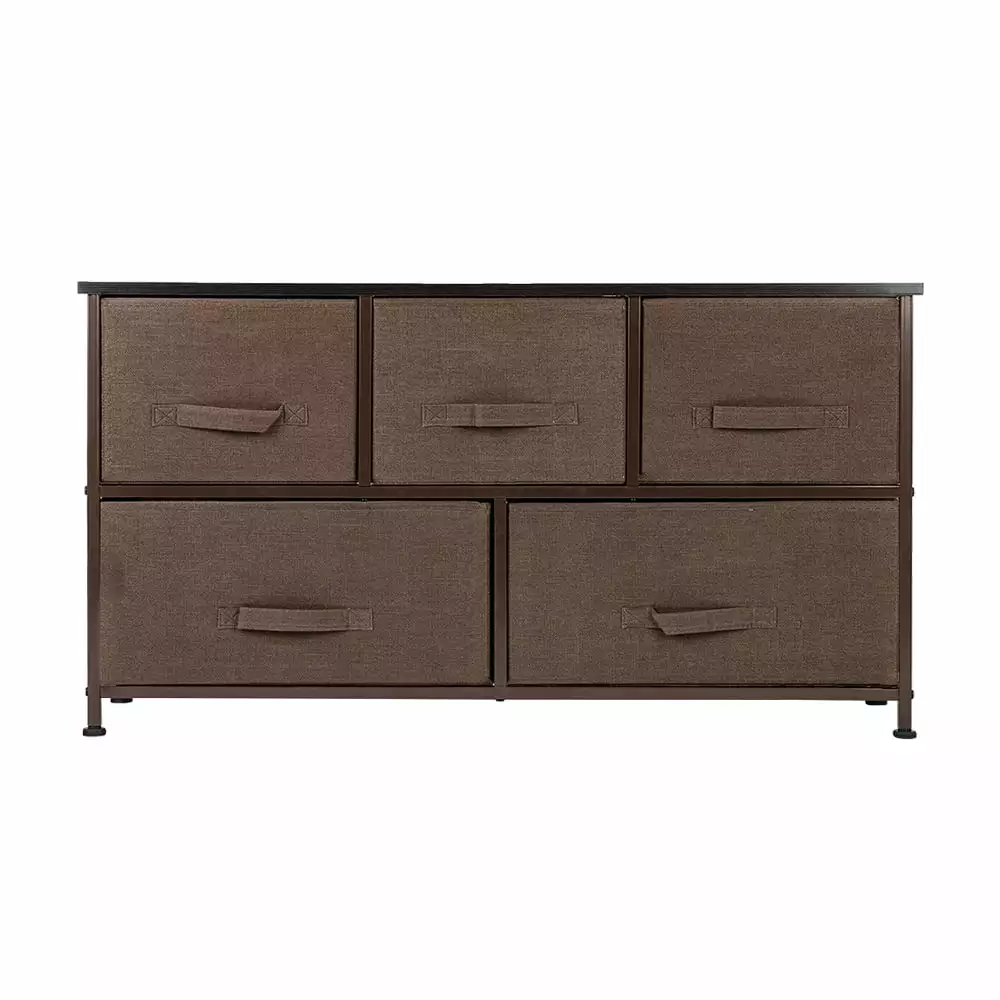Lomubue 2-Tier Wide Closet Dresser Nursery Dresser Tower Fabric Drawers