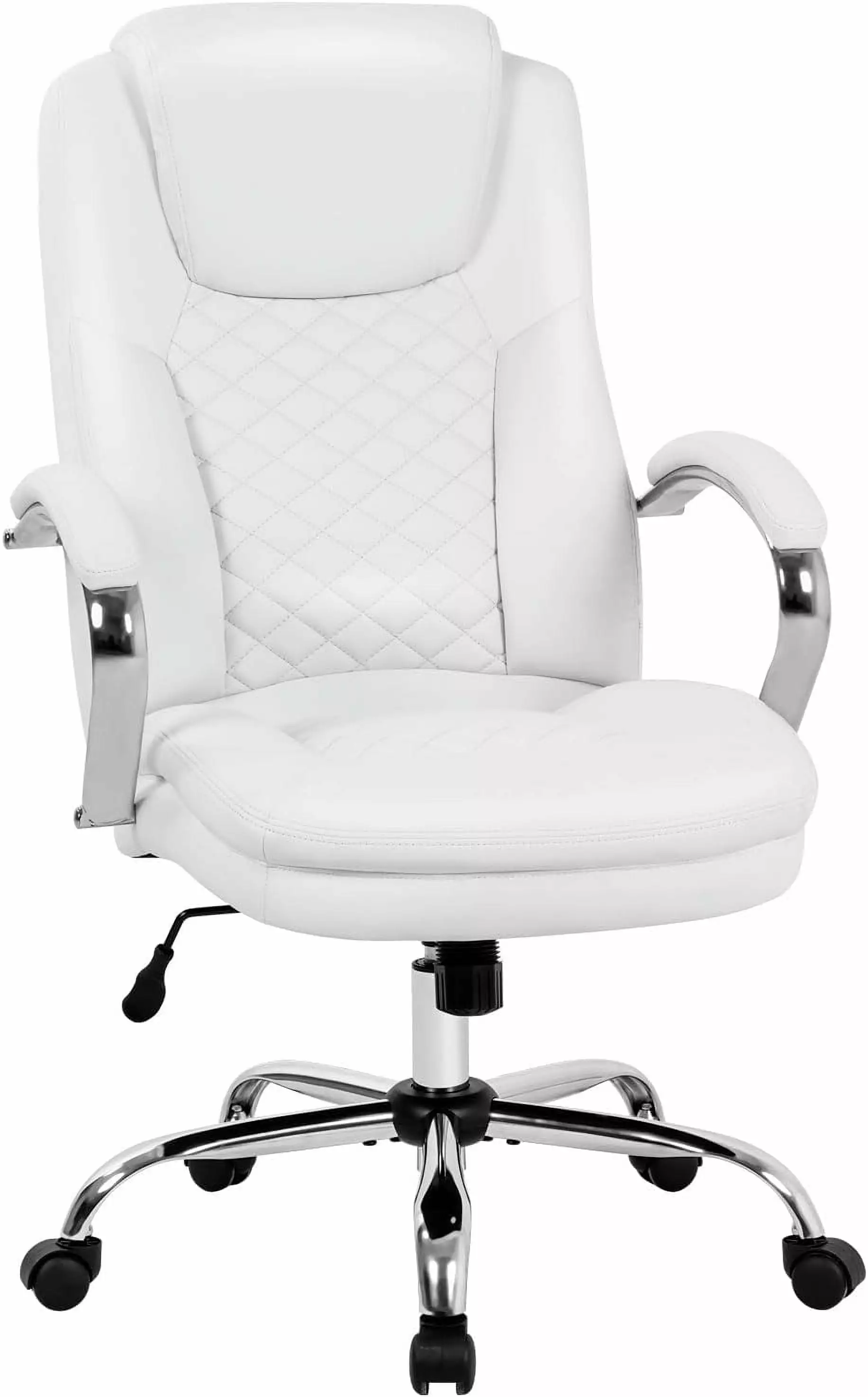 BestOffice Ergonomic Office Chair Lumbar Support Swivel Rolling Chair Men and Women White