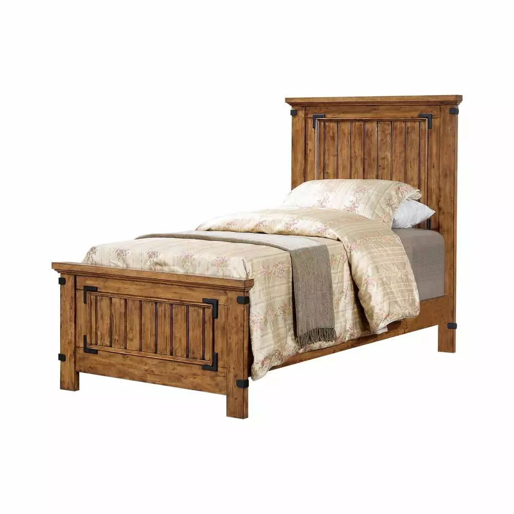Brenner Twin Panel Bed Rustic Honey Coaster Company