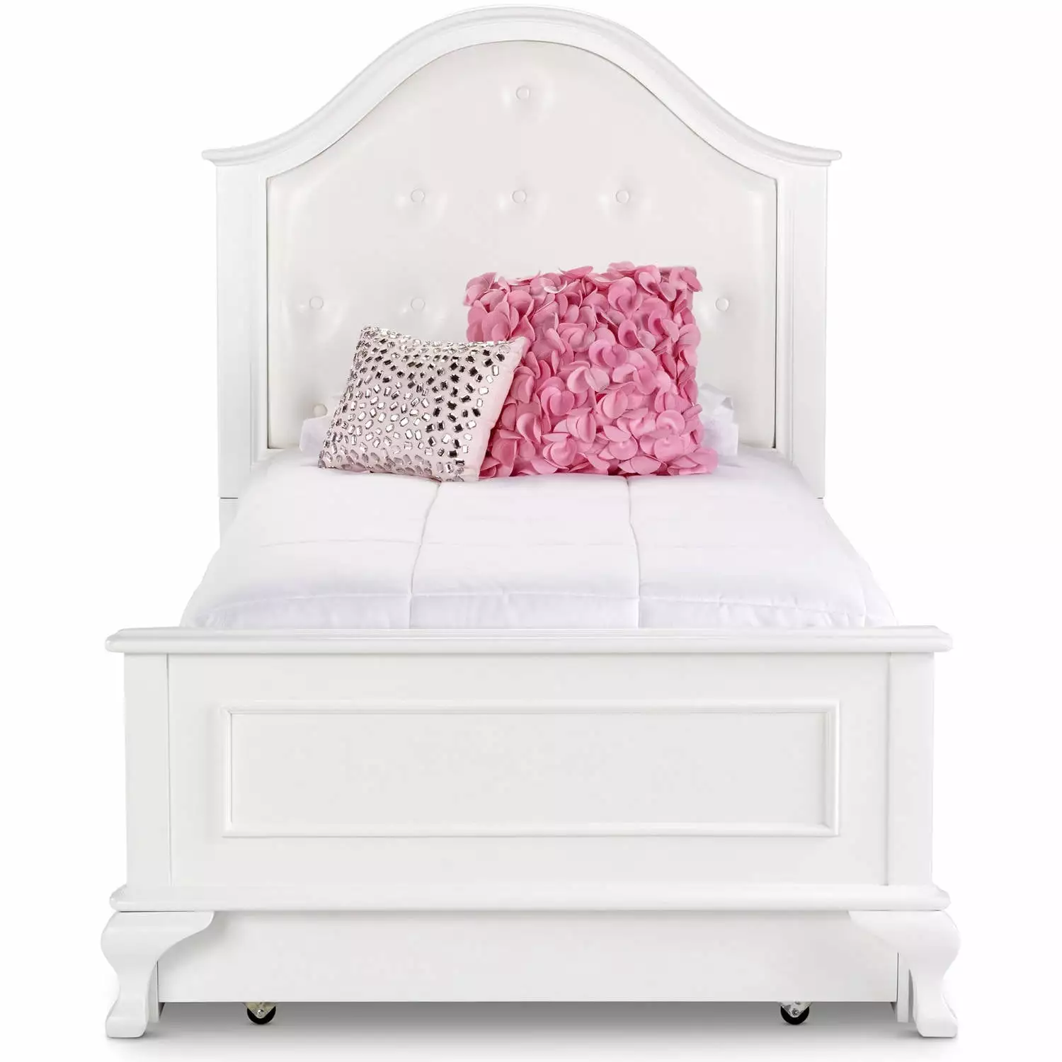 Picket Houtilize Furnishings Jenna Twin Wood Panel Bed Trundle White Picket House Furnishings