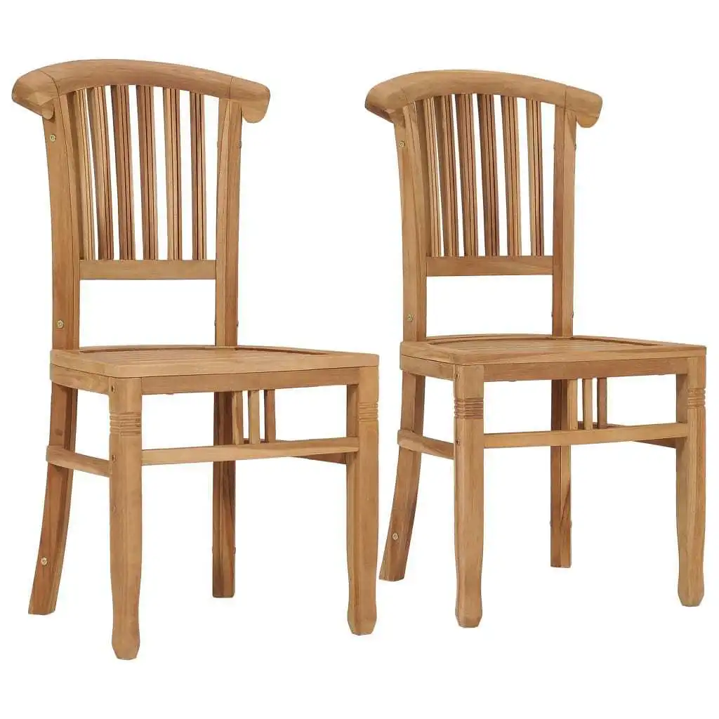 4-Piece Patio Chairs Cream Cushions Solid Teak Wood Phoenix Dropship
