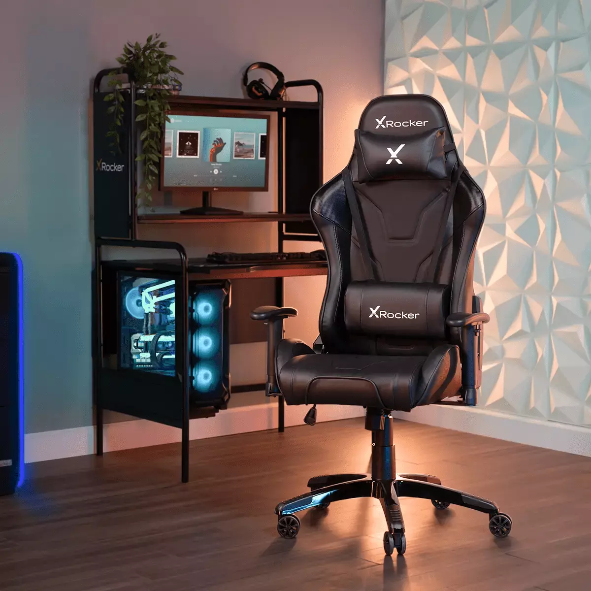 X Rocker Agility PC Gaming Chair Black Carbon Black 22.4 x 20.9 x 50.4
