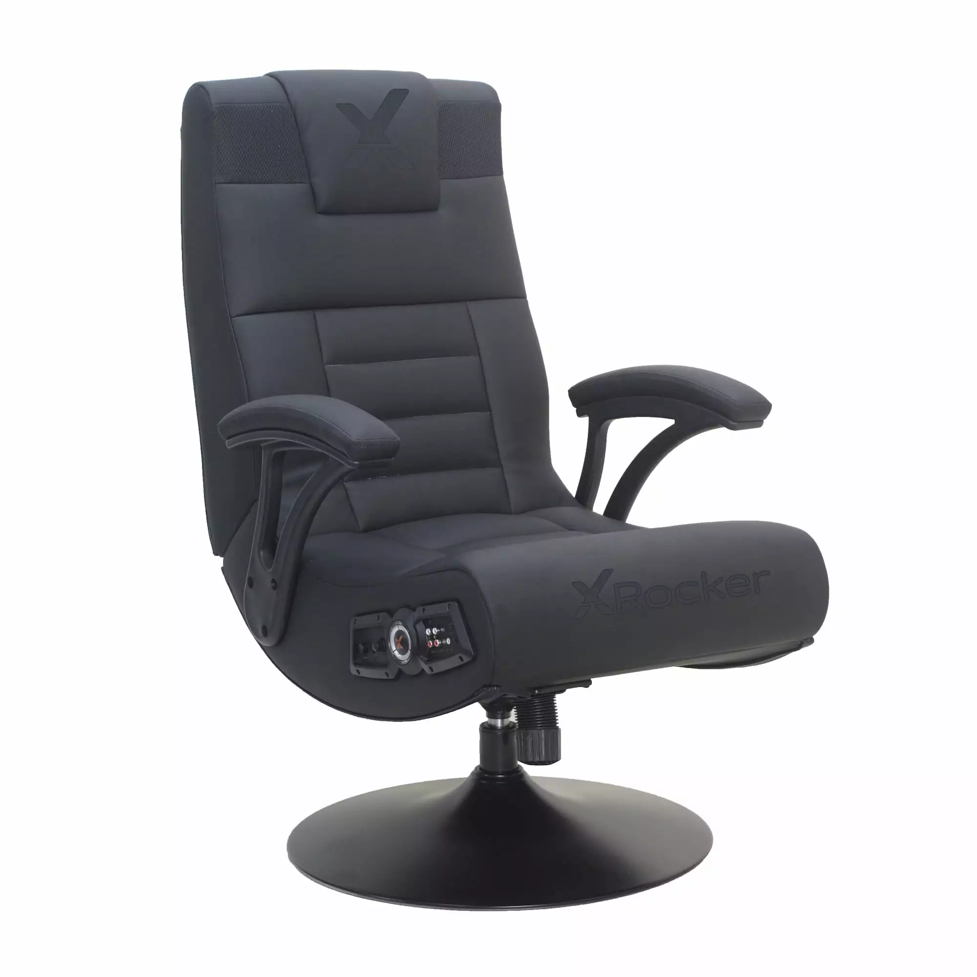 X Rocker Covert 2.1 Wireless Audio PU Leather Console Gaming Chair Pedestal Black