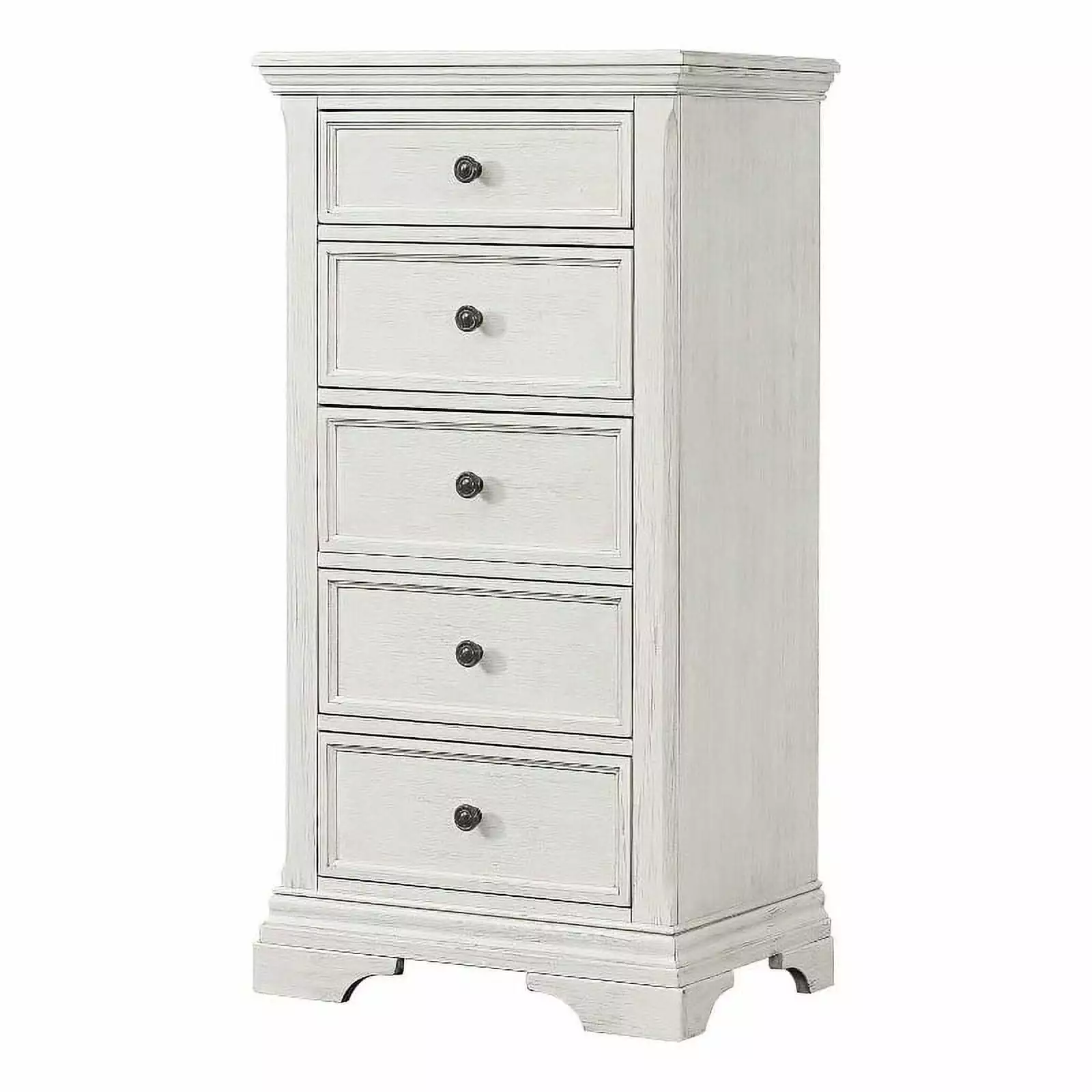 Westwood Design Olivia Traditional Wood Pier Chest Brushed White