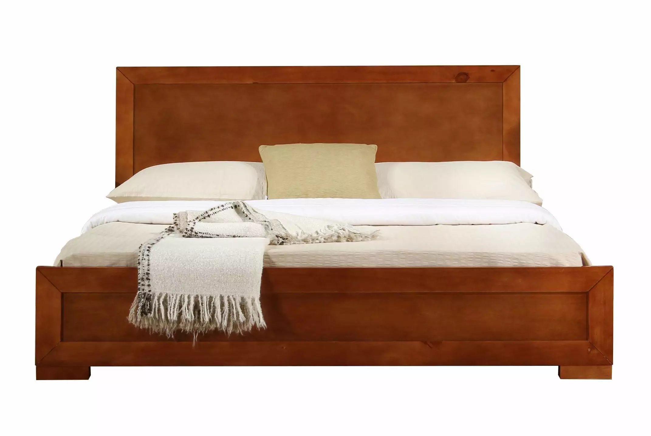 Camden Isle Trent Platform Bed Paneled Headboard and Footboard Cherry