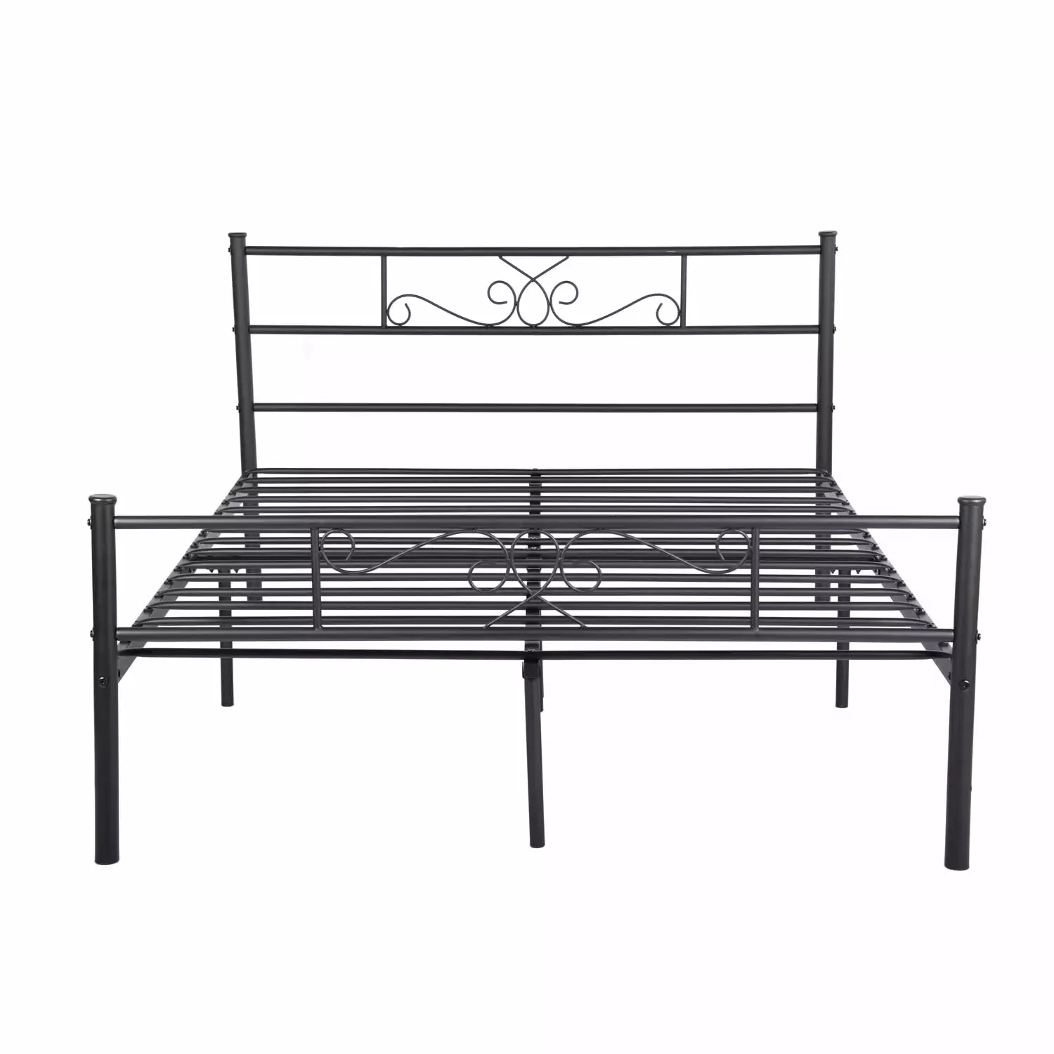 Cheerwing Easy Set Up Luxury Metal Bed Platform Box Spring Replacement Headboard and Footboard Multiple Sizes Colors