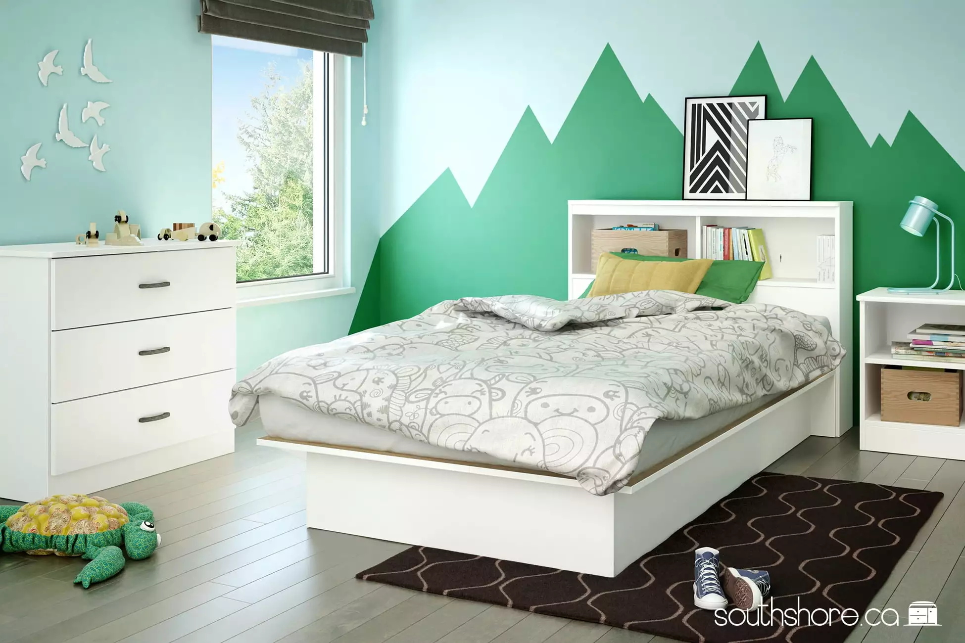 South Shore Intelligent Basics Twin Platform Bed 39'' Multiple Finishes