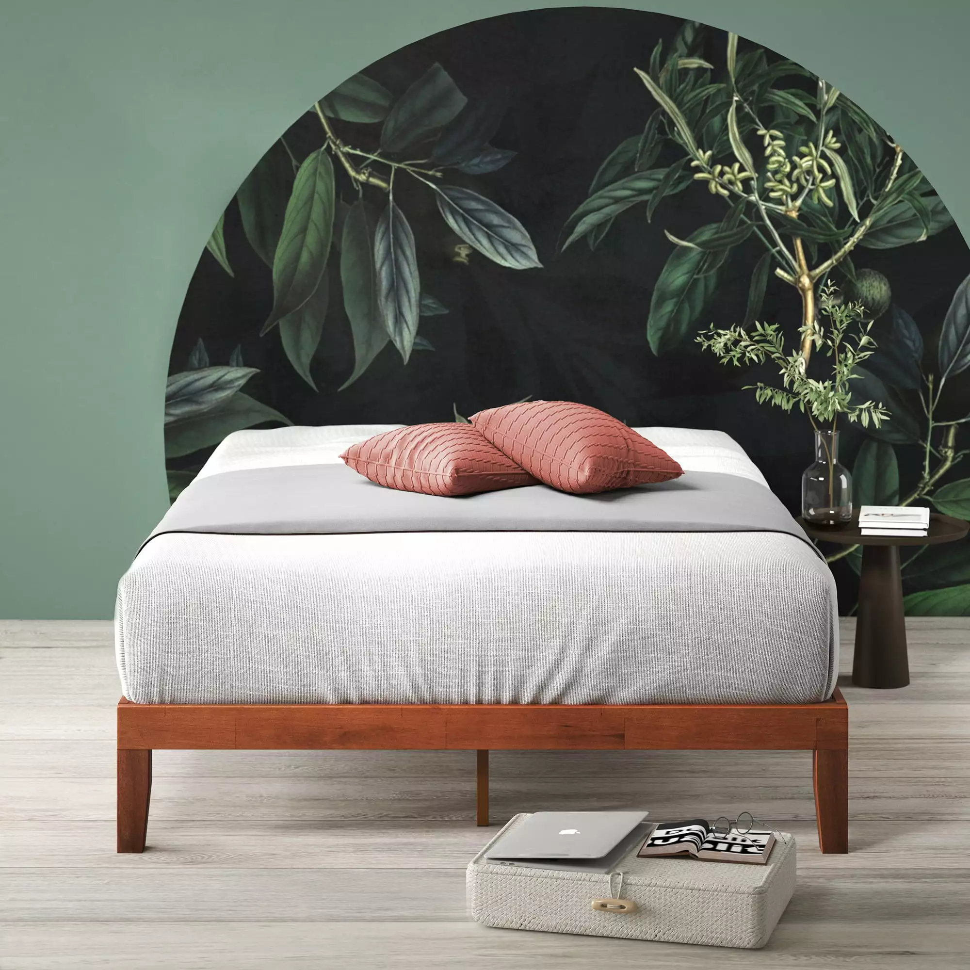 Zinus Wen 12 Wood Platform Bed Frame Cherry Twin