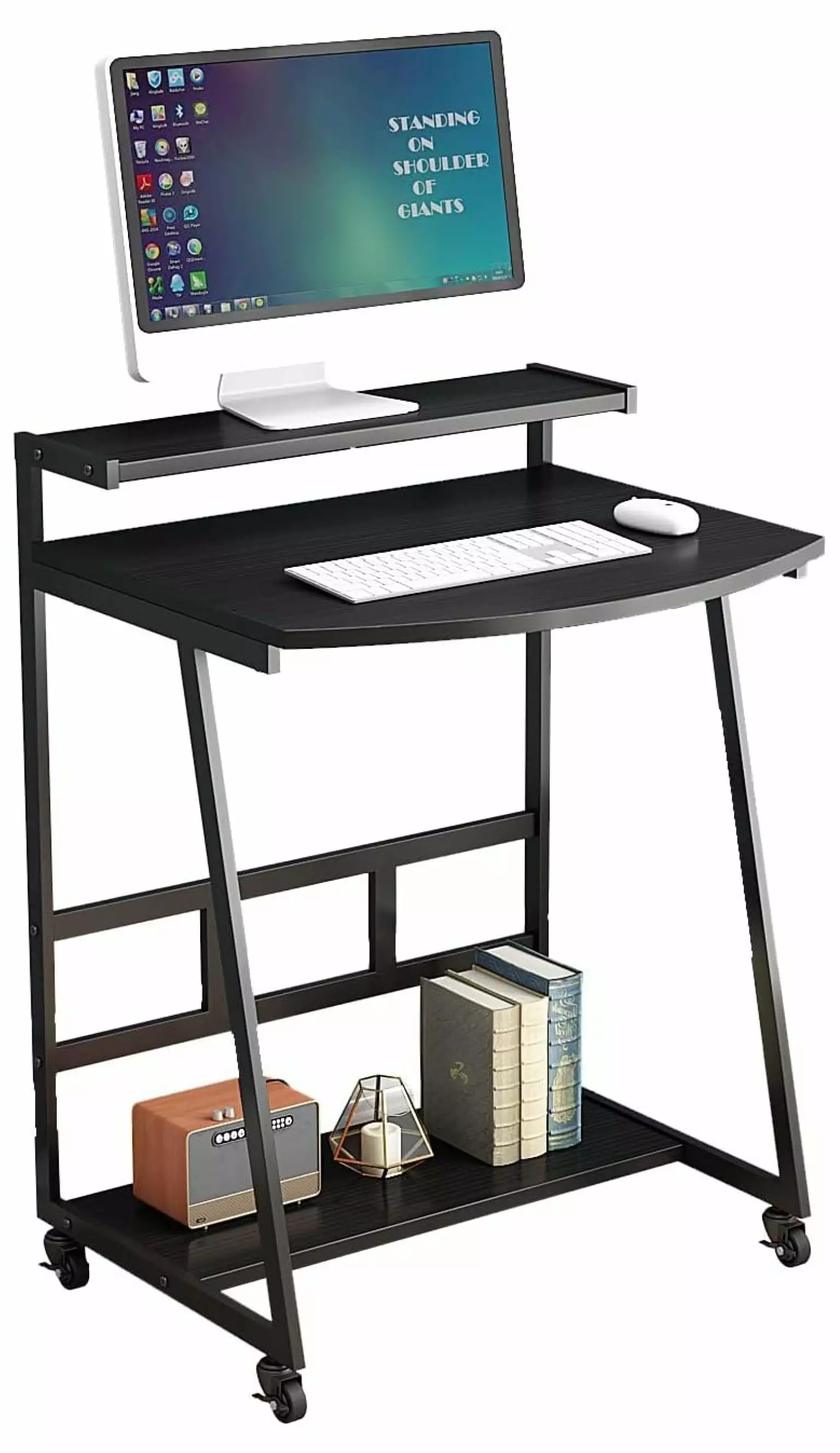 Laptop Desk Small Standing Desk Home Office Desks Small Spaces Portable Desk Table Bedroom 23.6 Student Study Desk Mobile ...