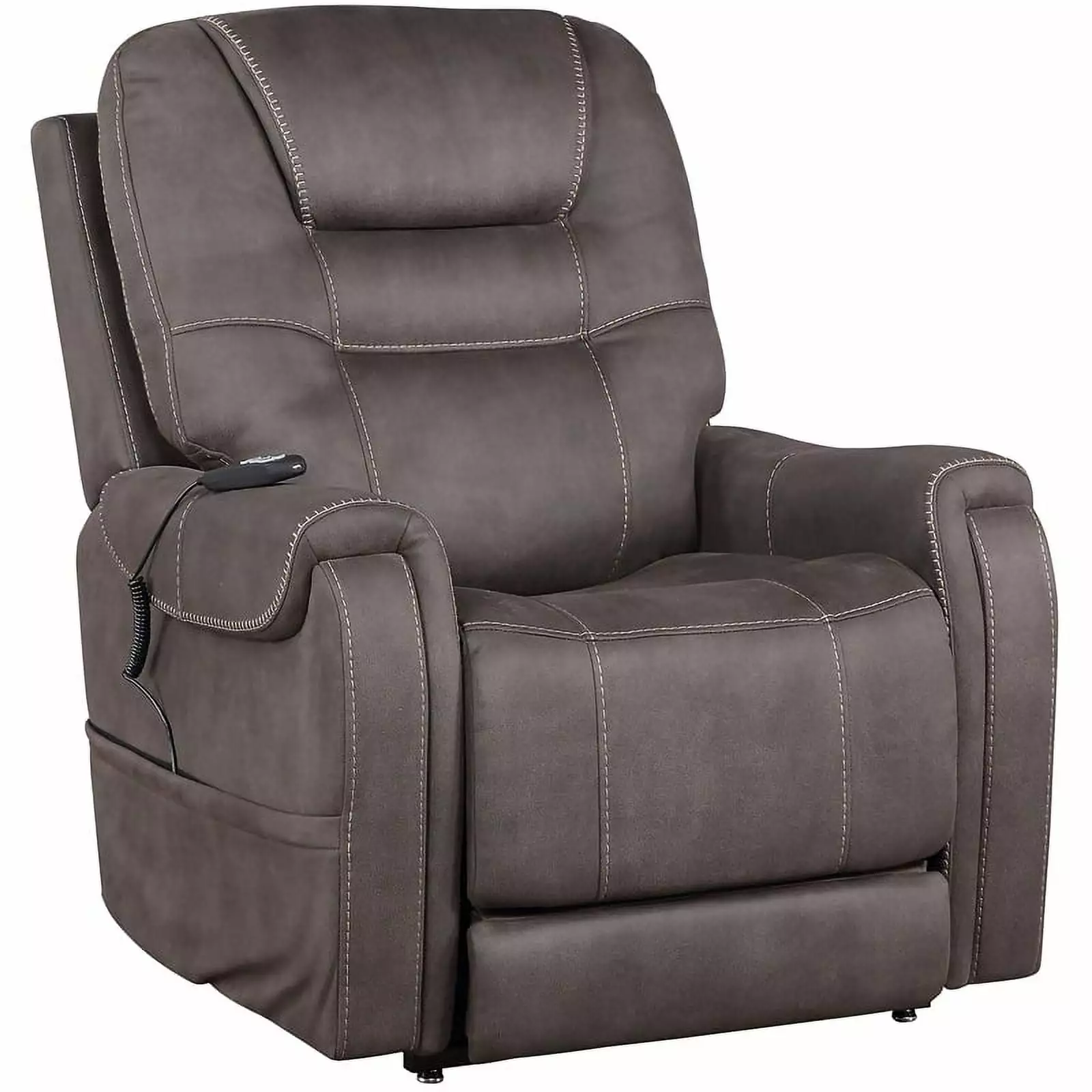 Bowery Hill Transitional Stone Microfiber Power Lift Chair Heat Function