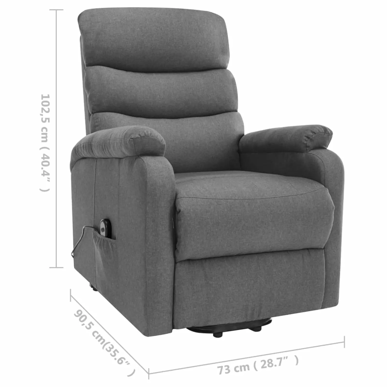 Andoer Parcel Chair Elderly Lift Chair Side Pocket and Remote
