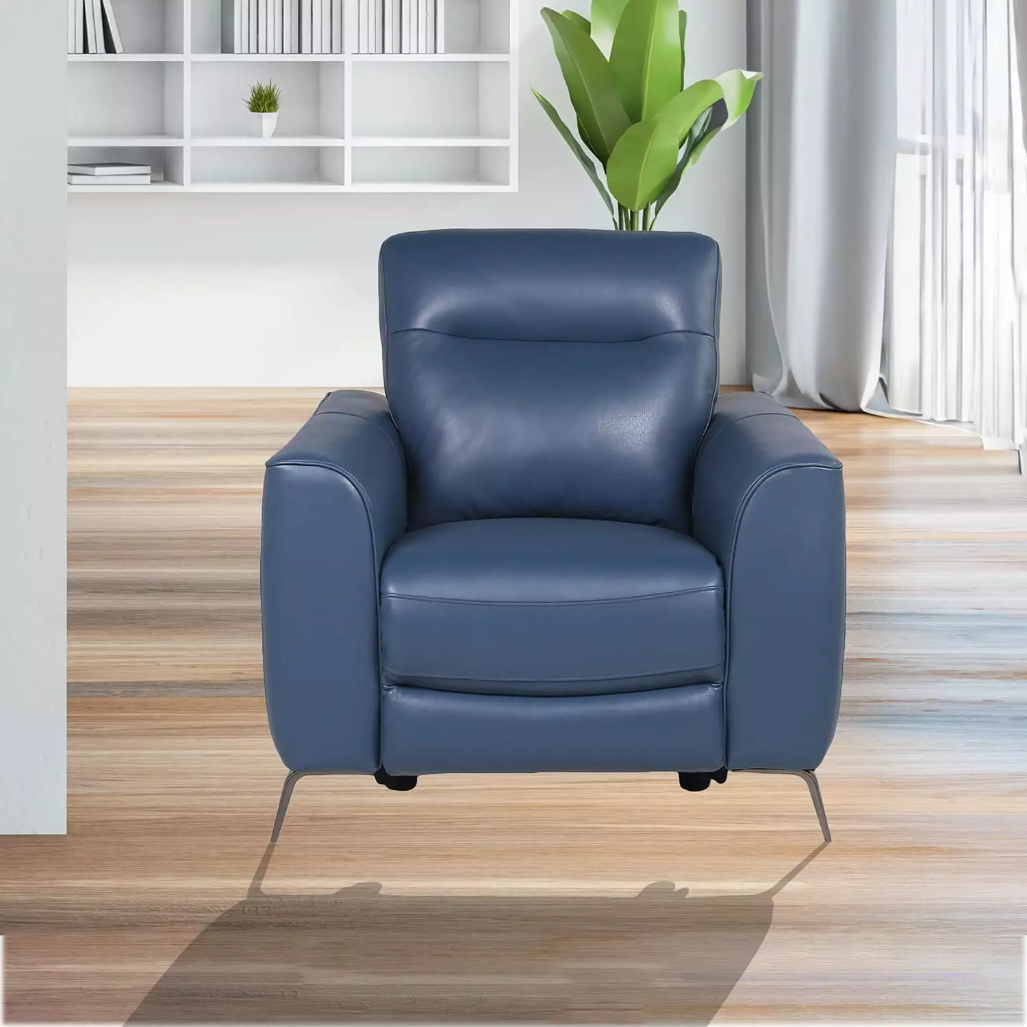 Canddidliike PU Leather Electric Power Lift Chair Dual Motor Blue