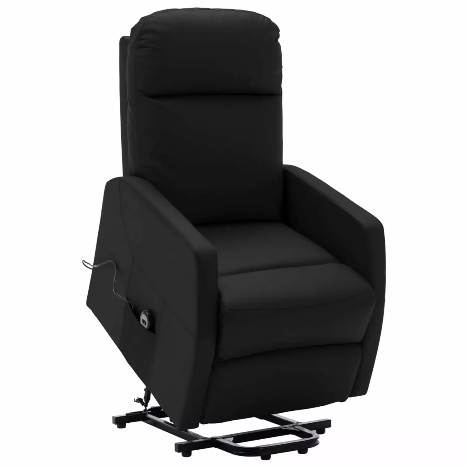 Dcenta Lift Massage Recliner Black Faux Leather Seniors