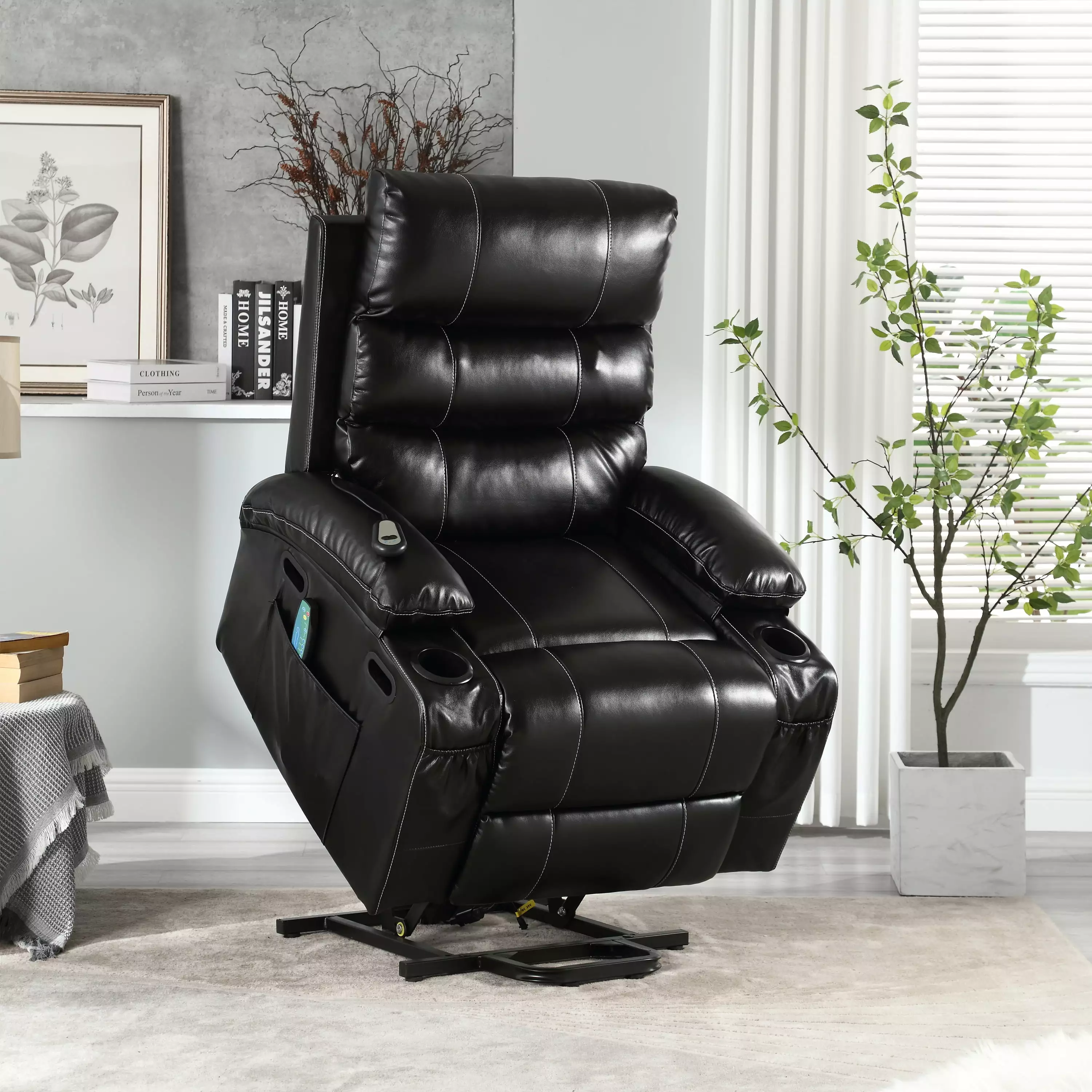 21inch Wide Electric Power Lift Recliner Chair Massage and Heat Elderly DeeHome