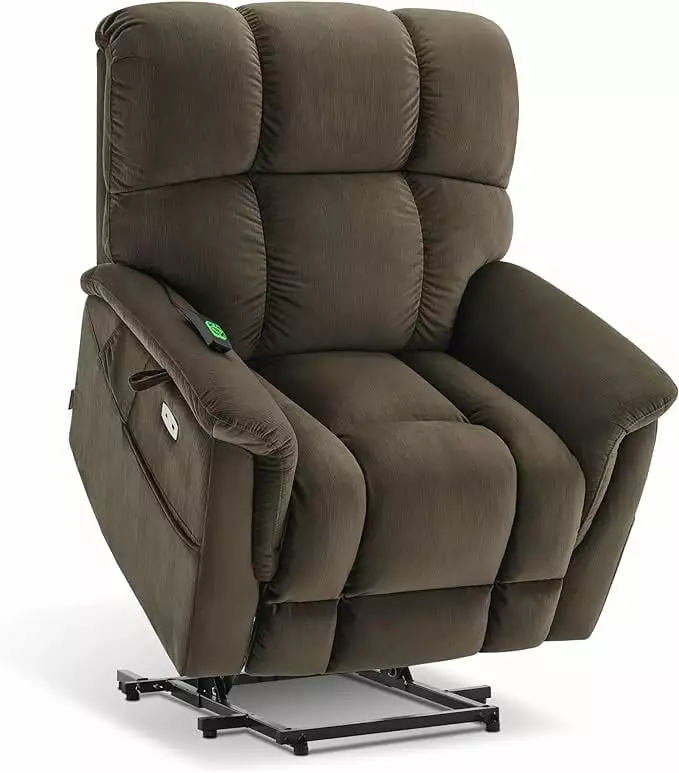 MCombo Dual Motor Power Lift Recliner Massage and Heating Coffee