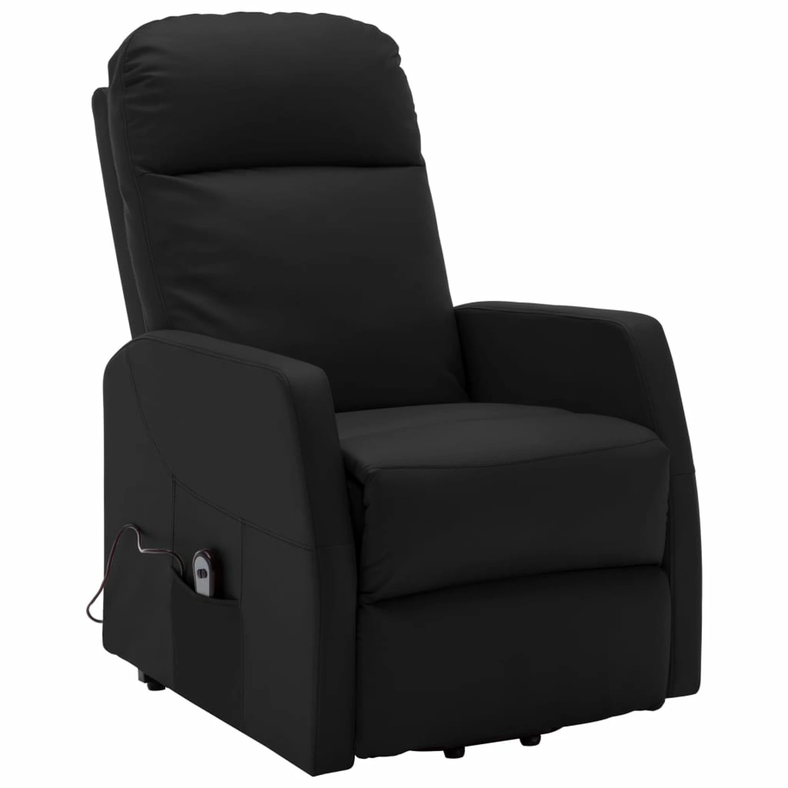 Suzicca Power Lift Massage Recliner Black Faux Leather Comfort